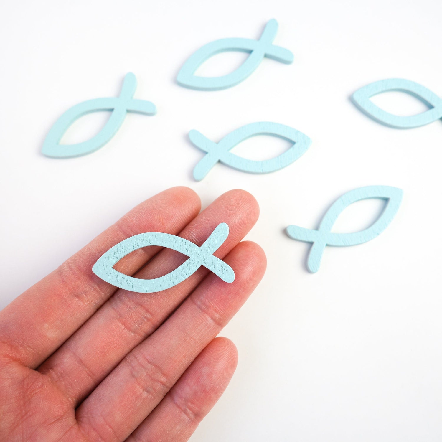 Fish Pin Badge | Cute Wooden Blue Fish Pin - Mini Story Co