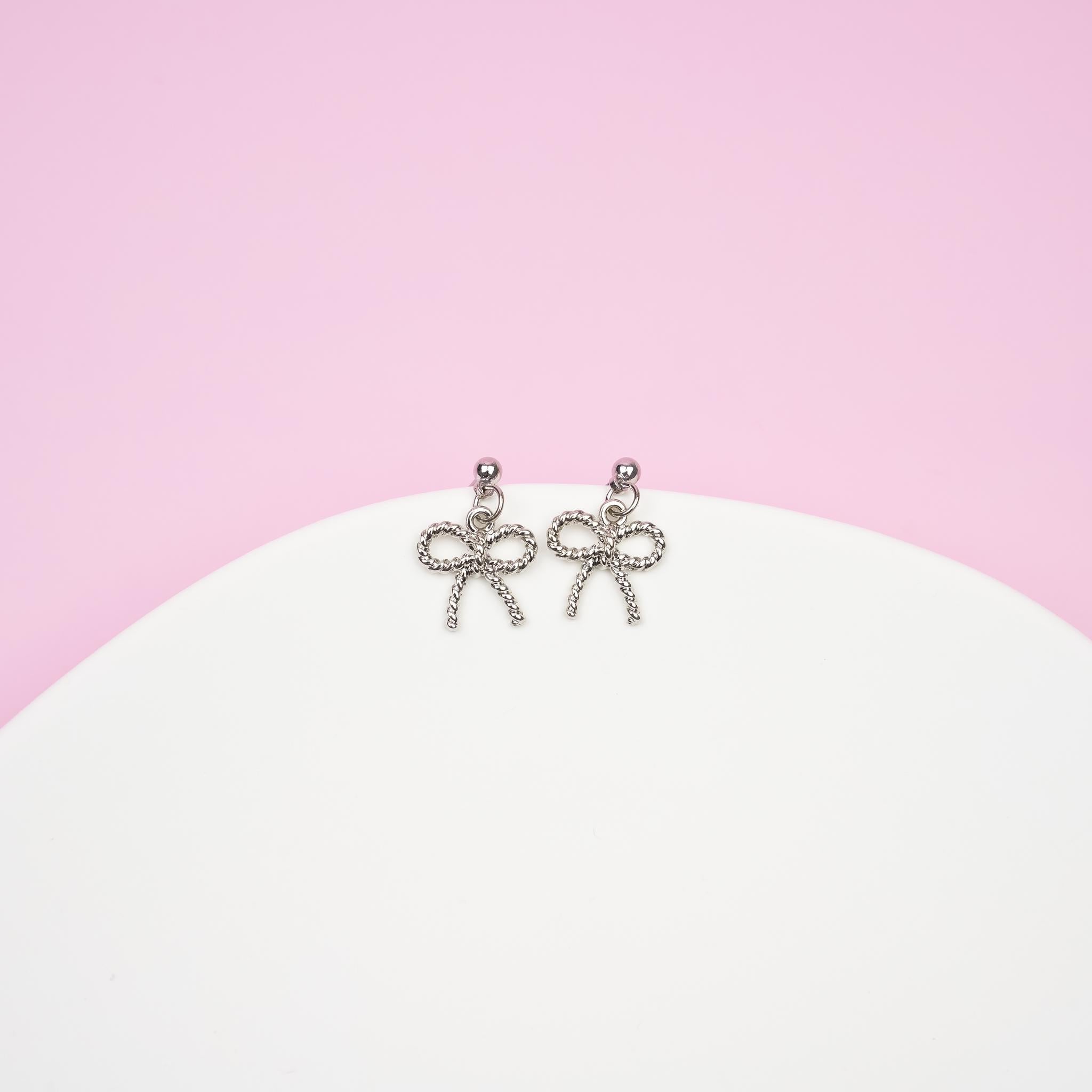 Gold Bow Dangle Earrings - Mini Story Co