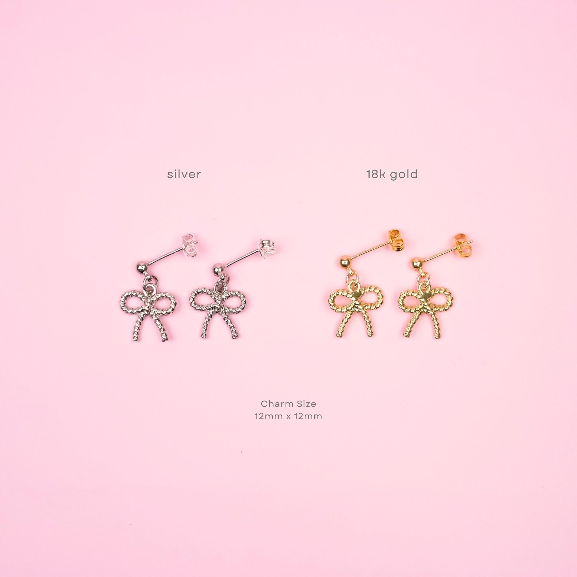 Gold Bow Dangle Earrings - Mini Story Co