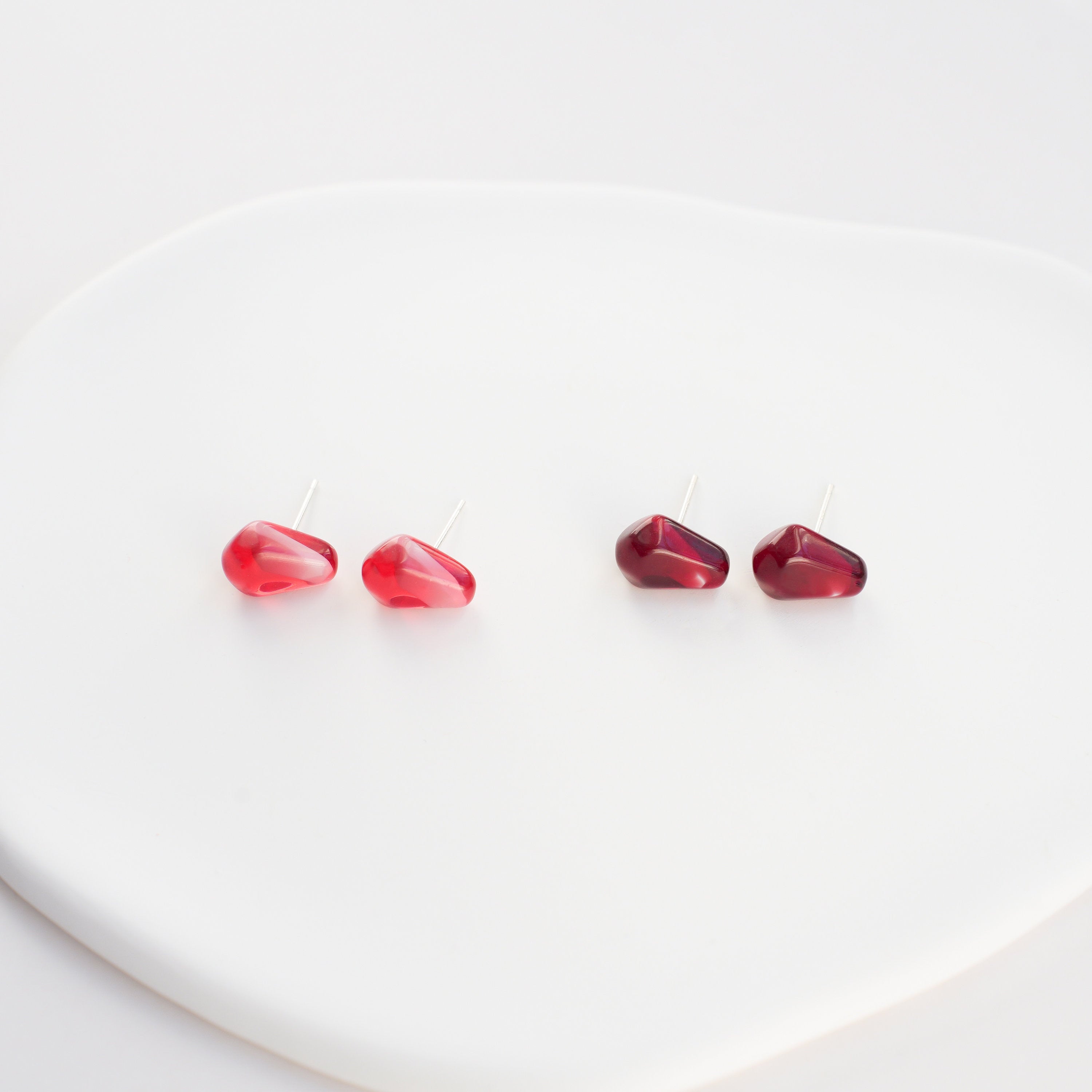 Pomegranate Seed Stud Earrings