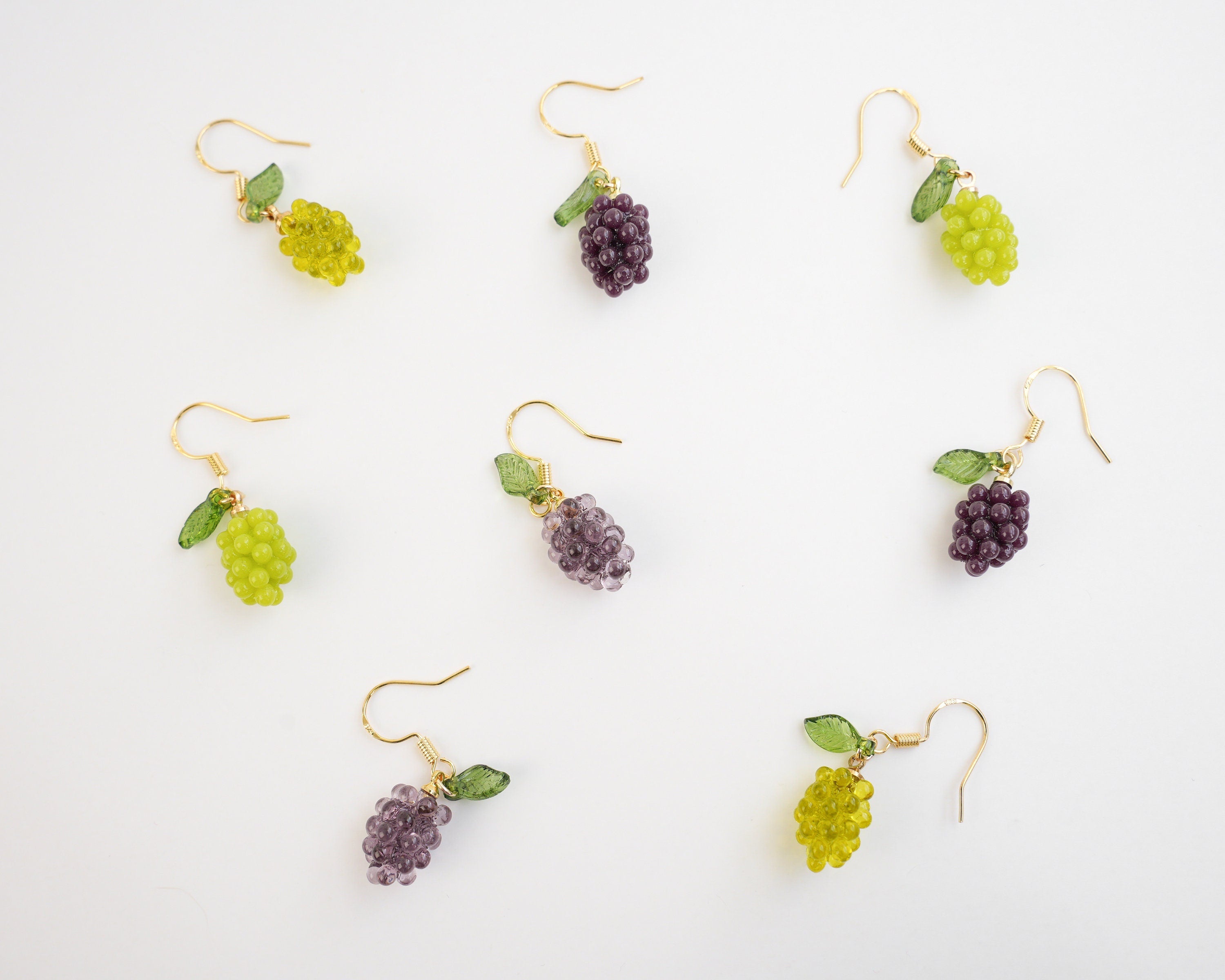 Grape Dangle Earrings