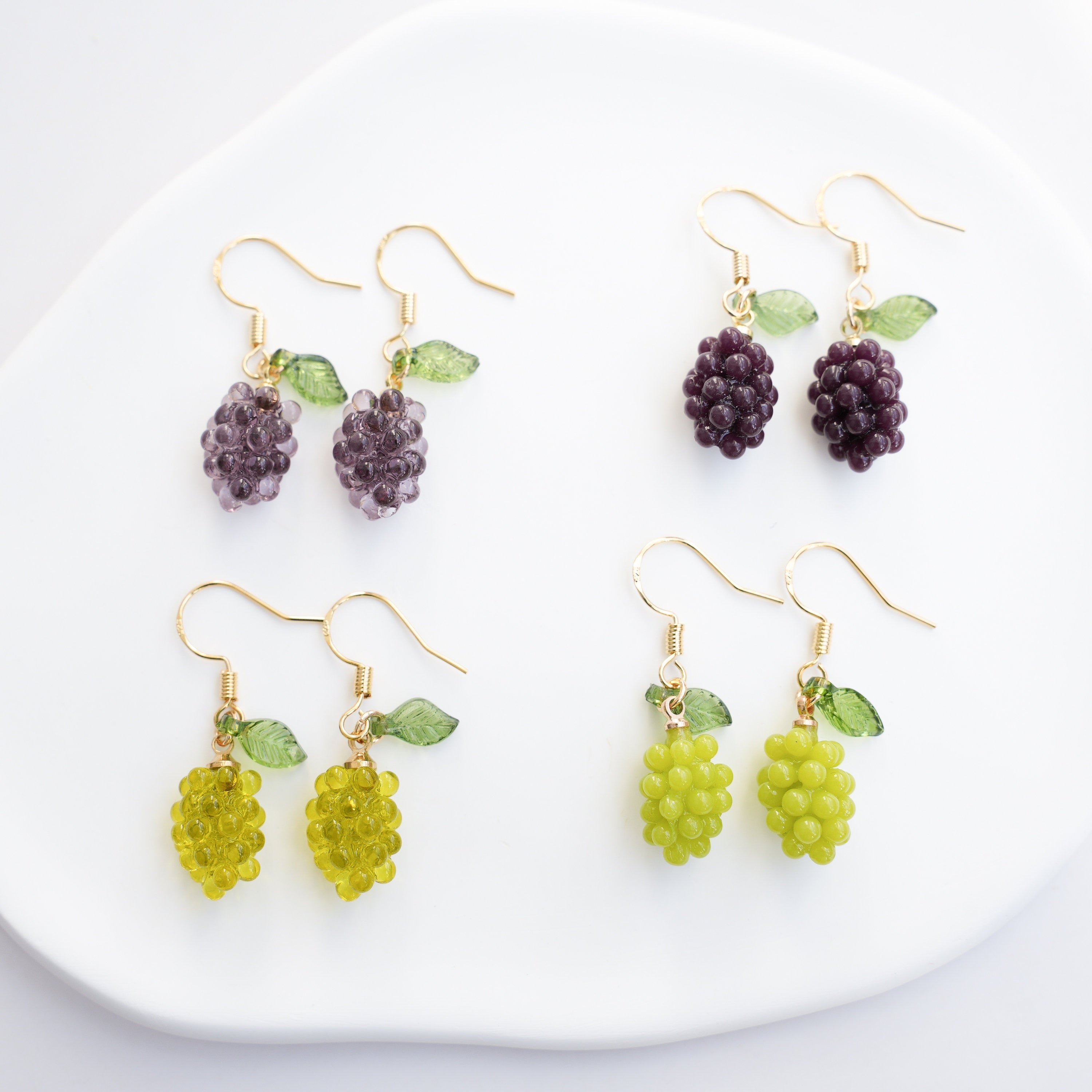 Grape Dangle Earrings