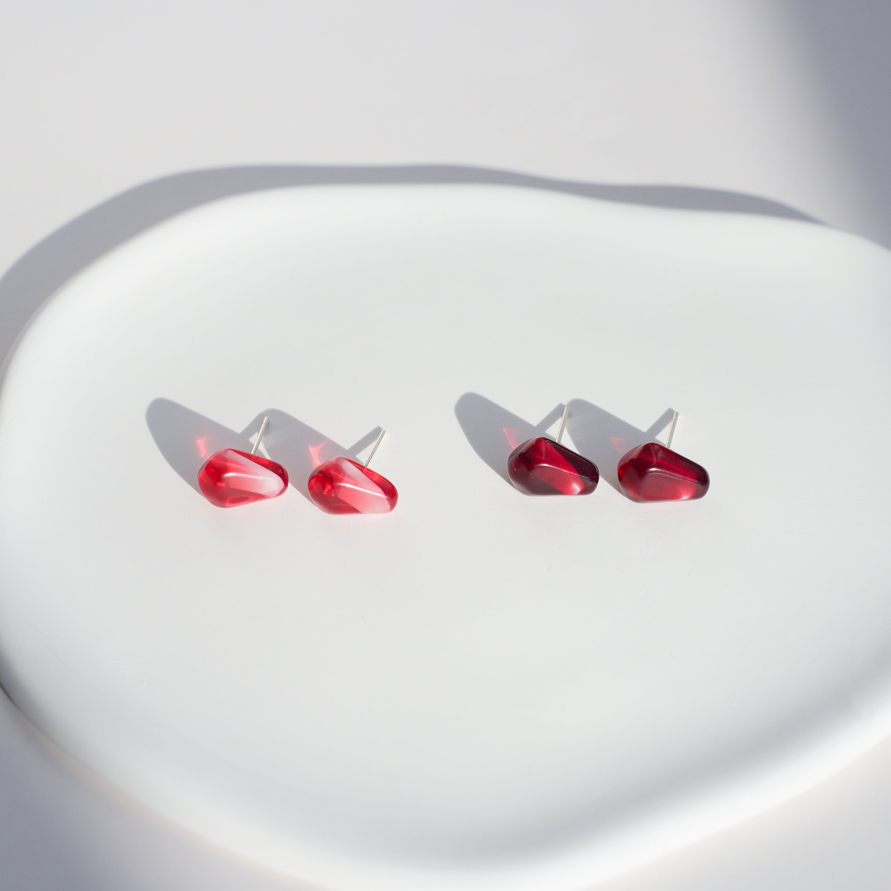 Pomegranate Seed Stud Earrings
