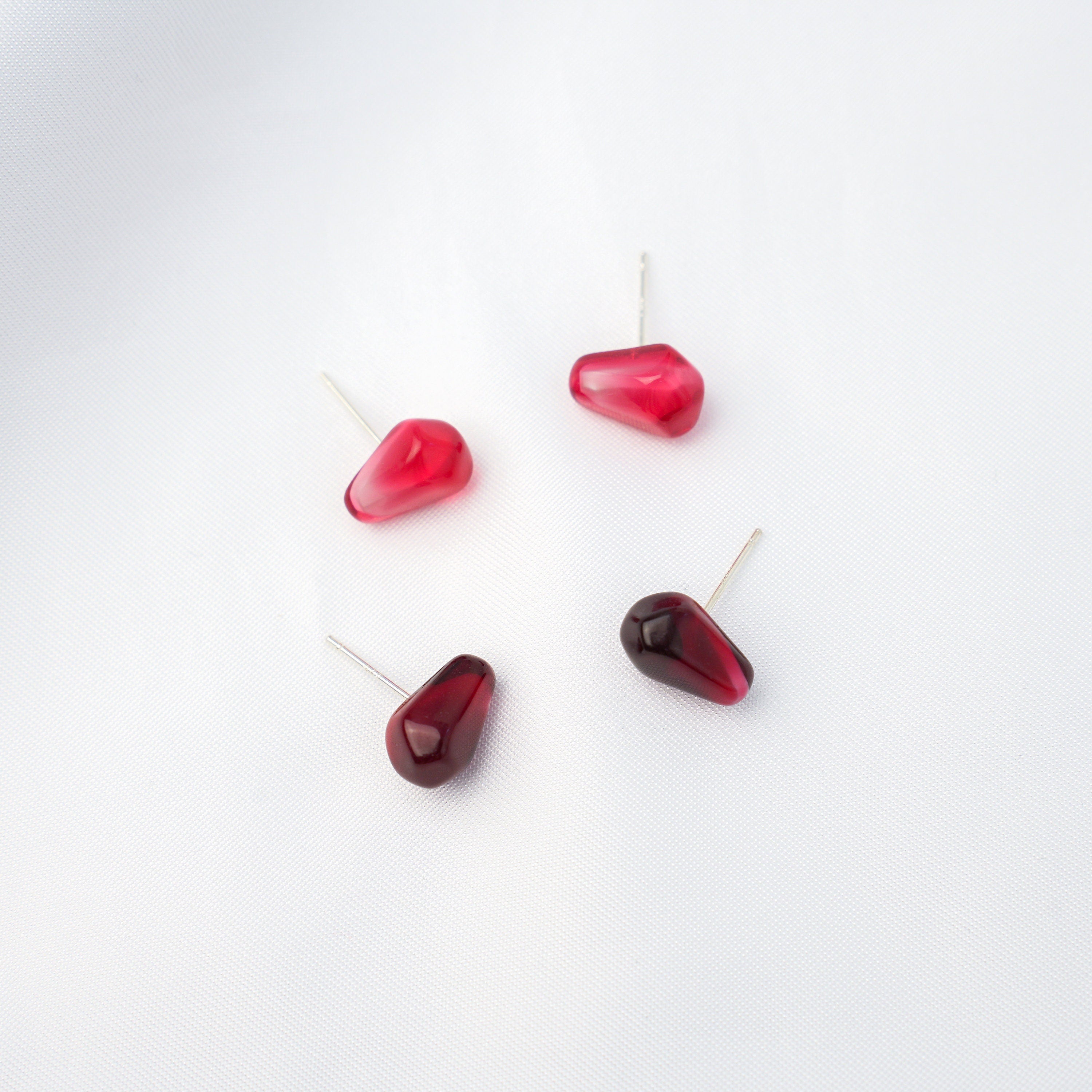 Pomegranate Seed Stud Earrings