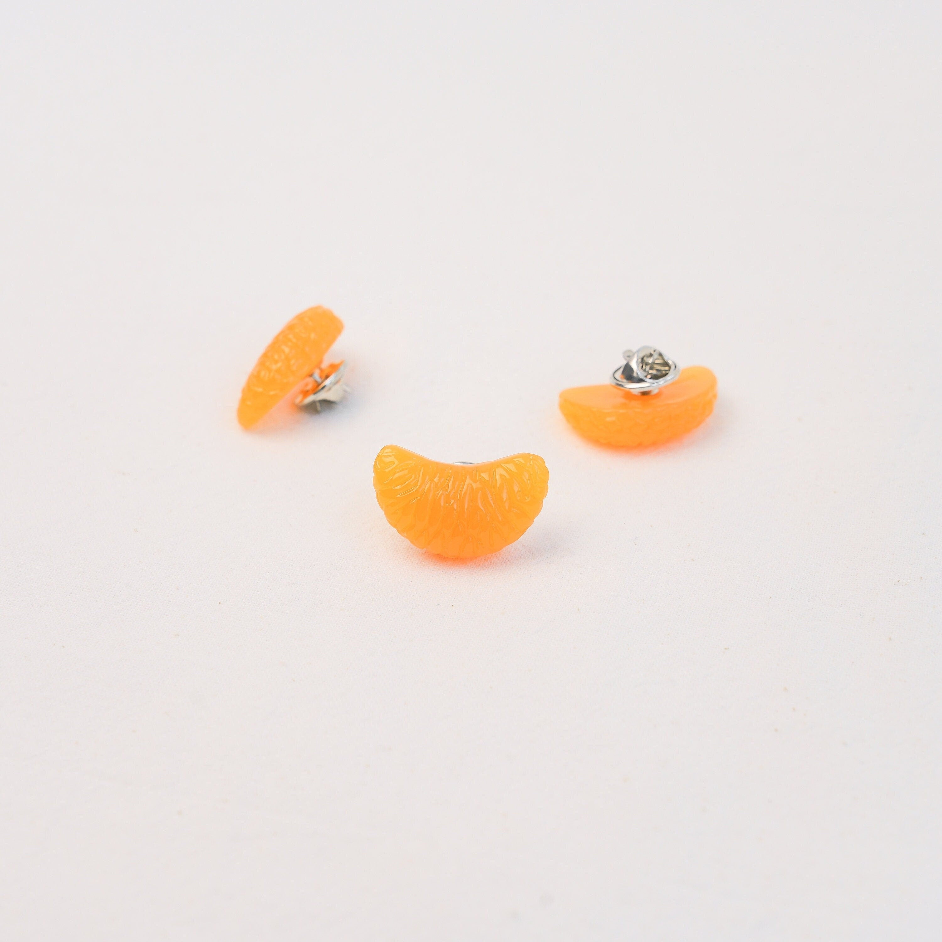 Juicy Mandarin Slice Brooch | Tangerine Pin