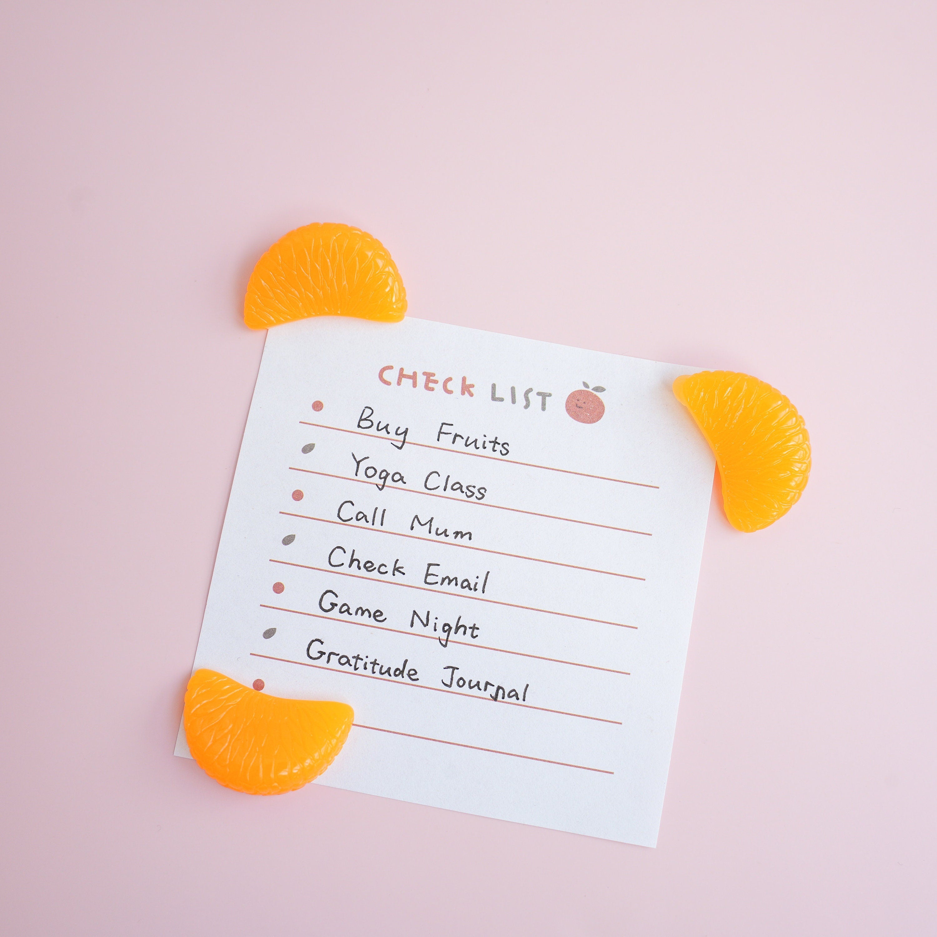 Juicy Mandarin Slice Magnet Set