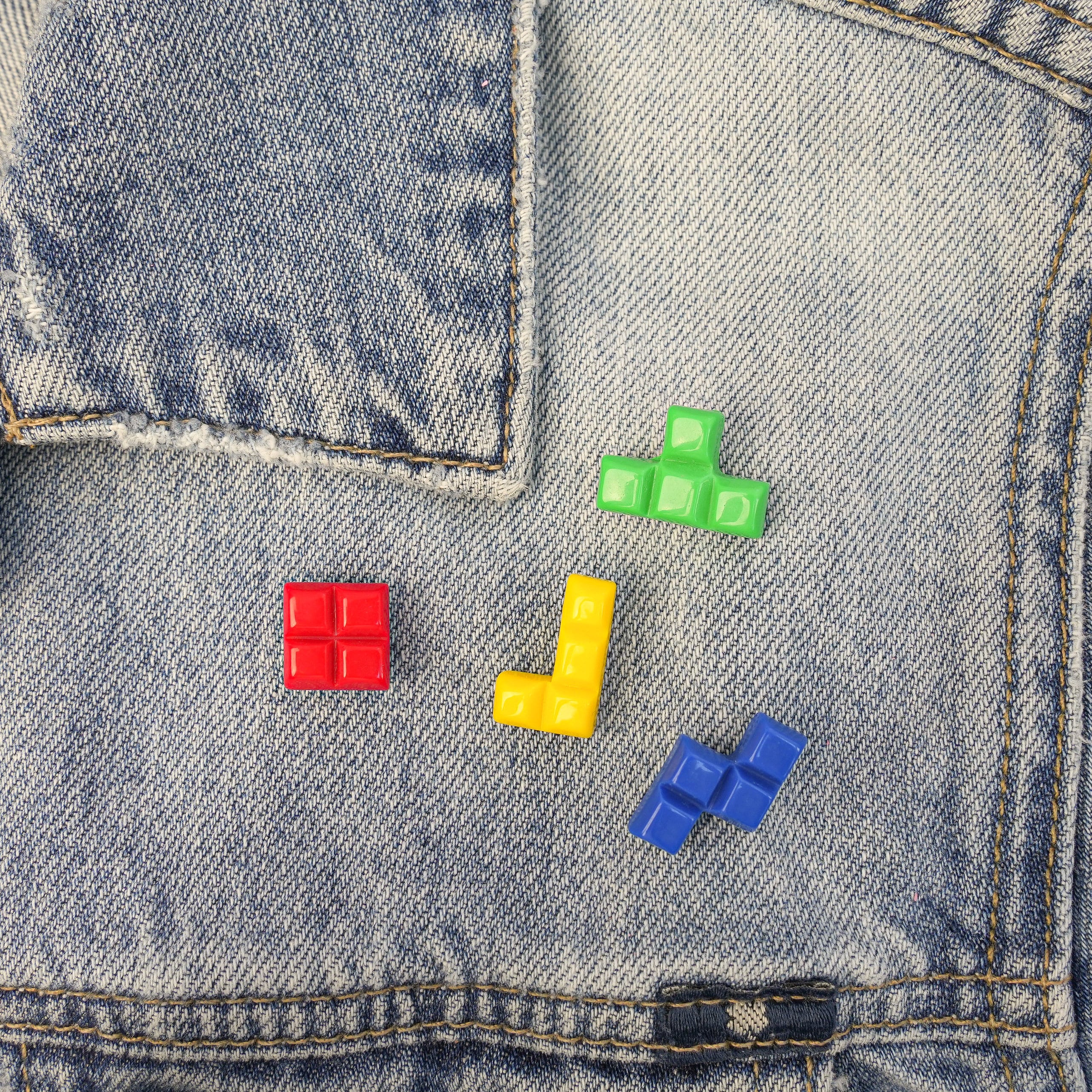 Retro Gaming Tetris Pin