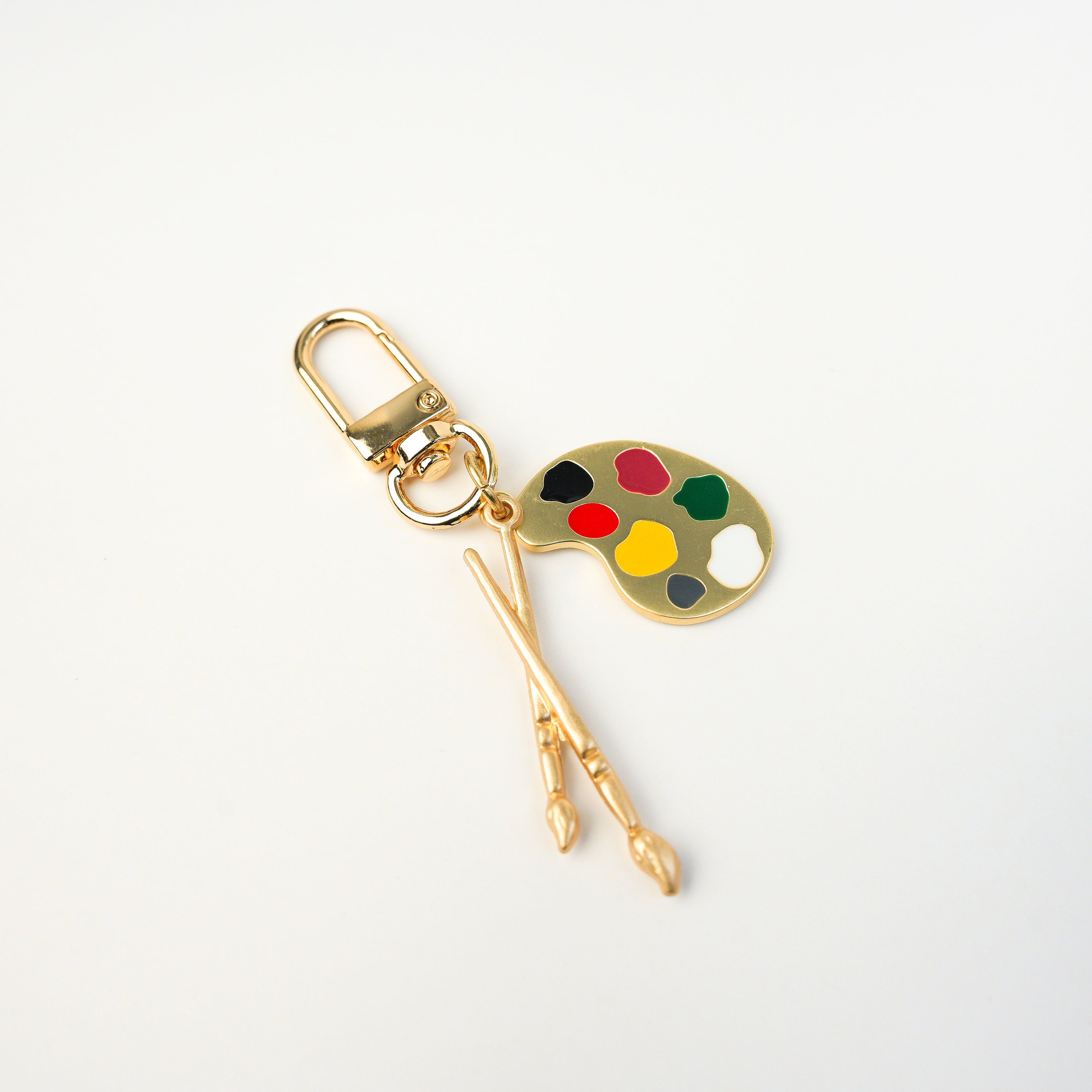 Paint Palette and Brush Keychain