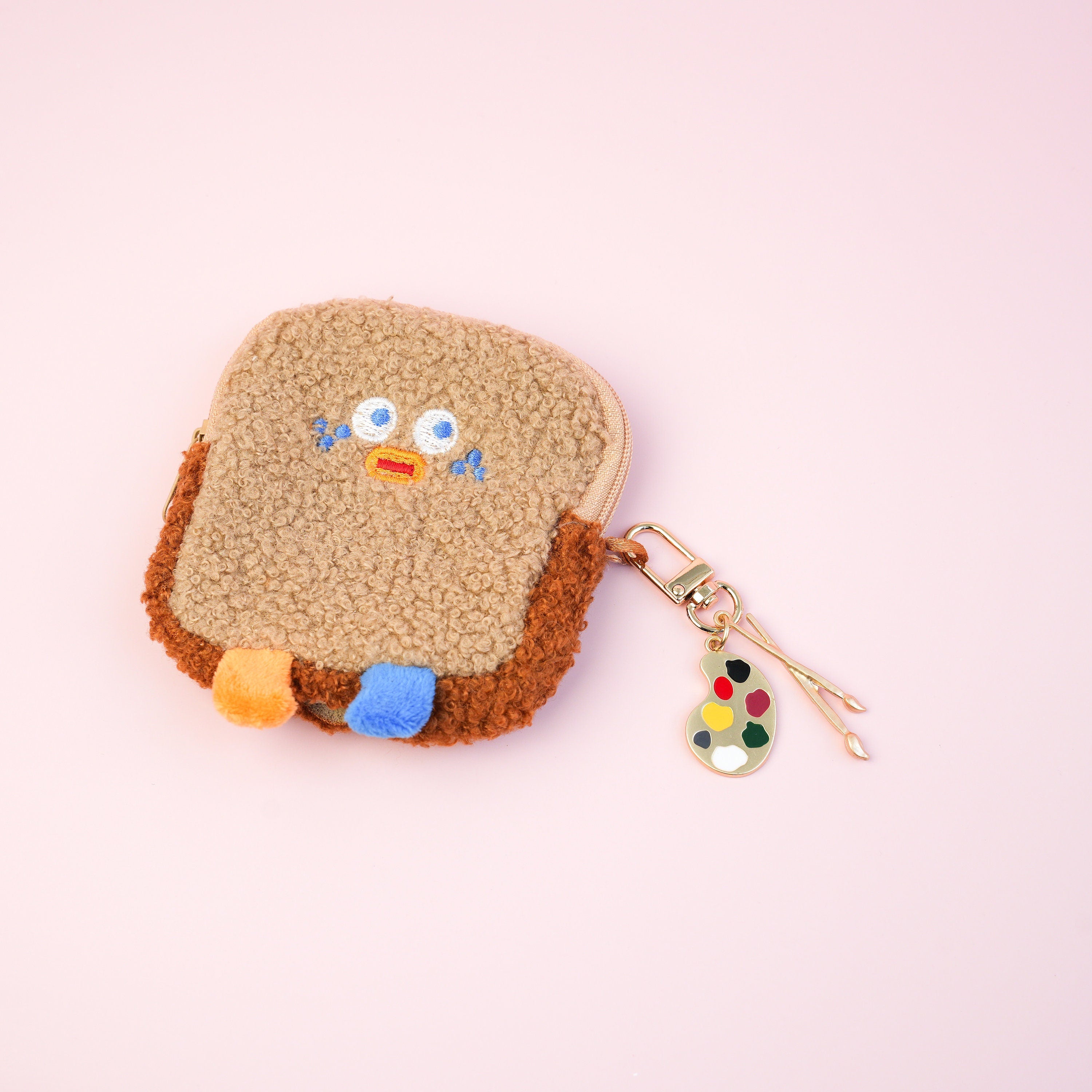 Paint Palette and Brush Keychain