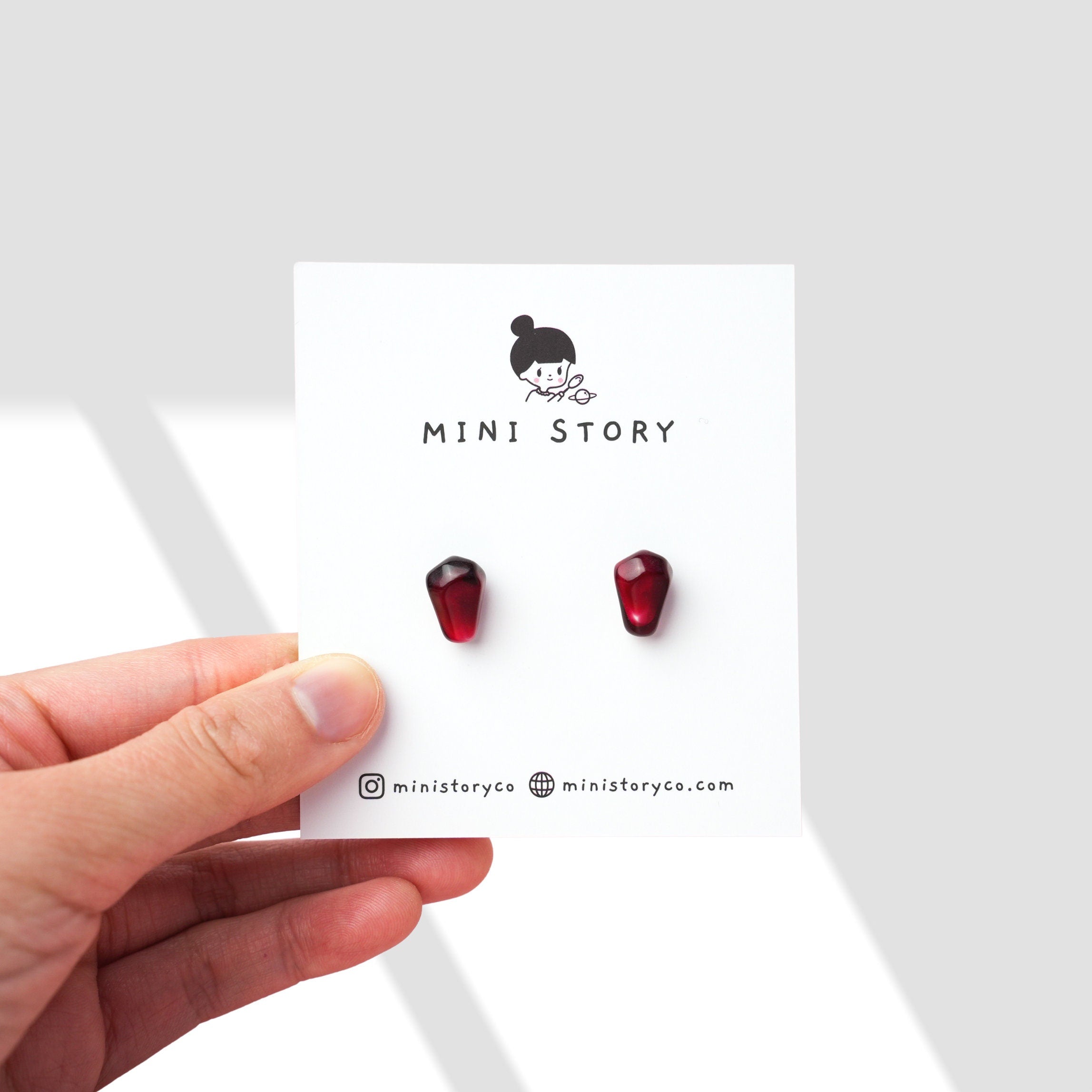 Pomegranate Seed Stud Earrings
