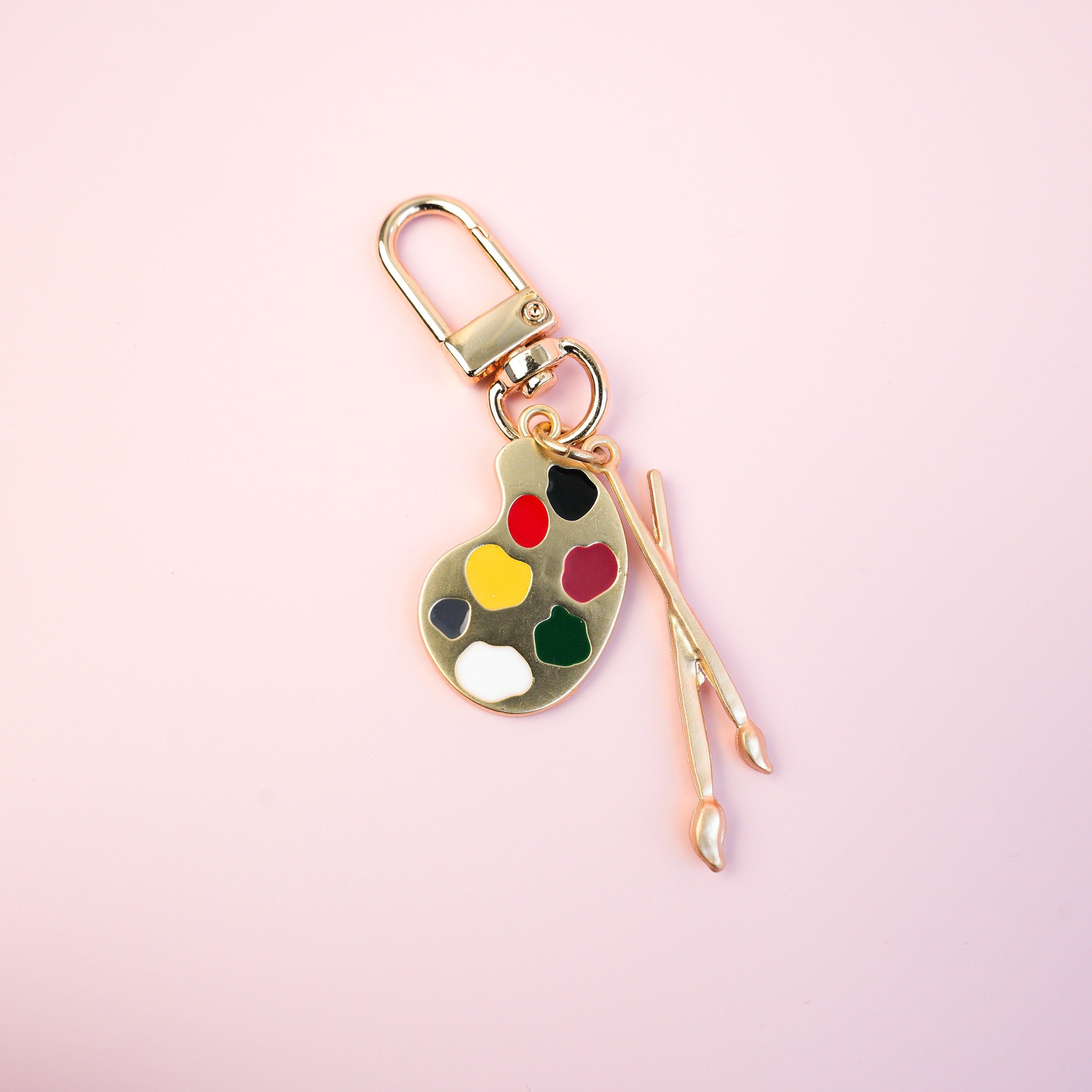 Paint Palette and Brush Keychain