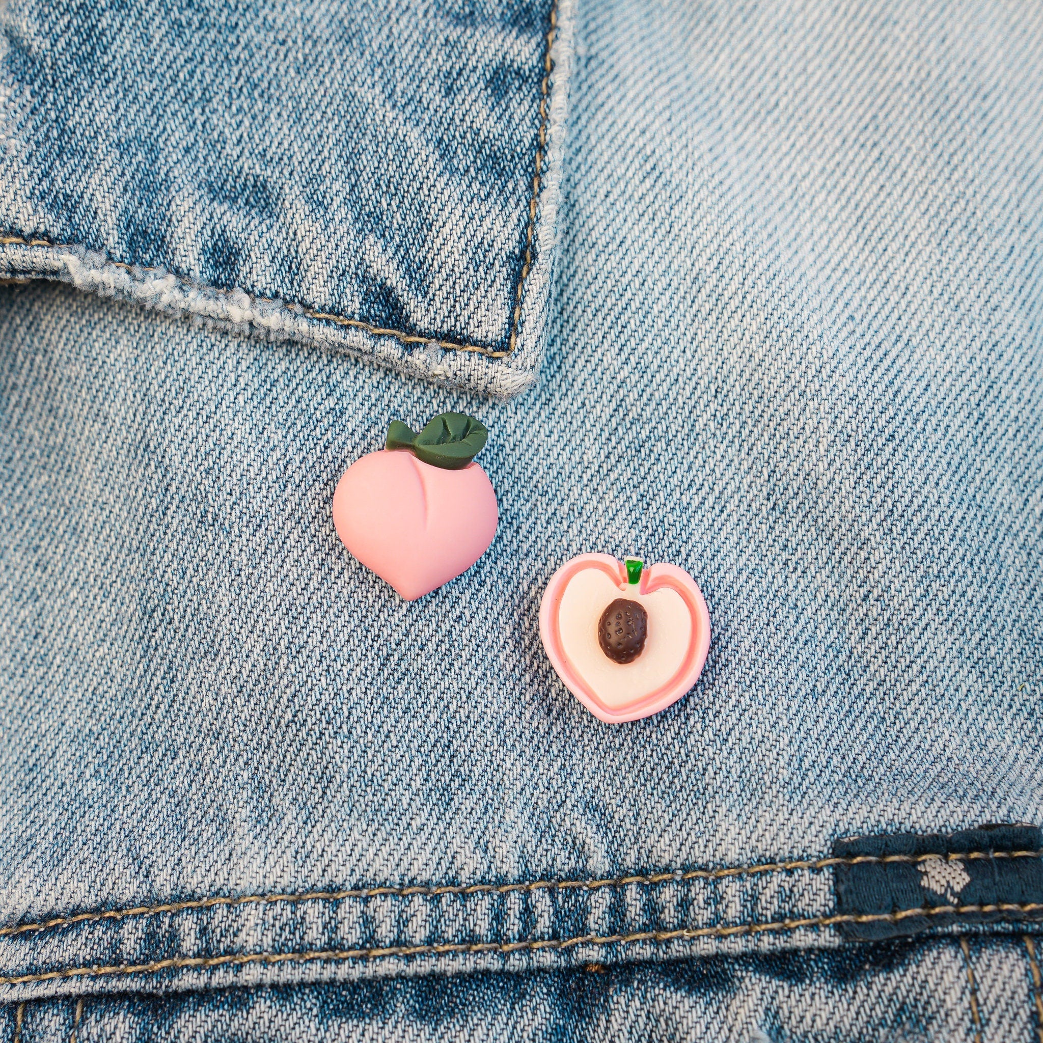 Pink Peach Pin Set