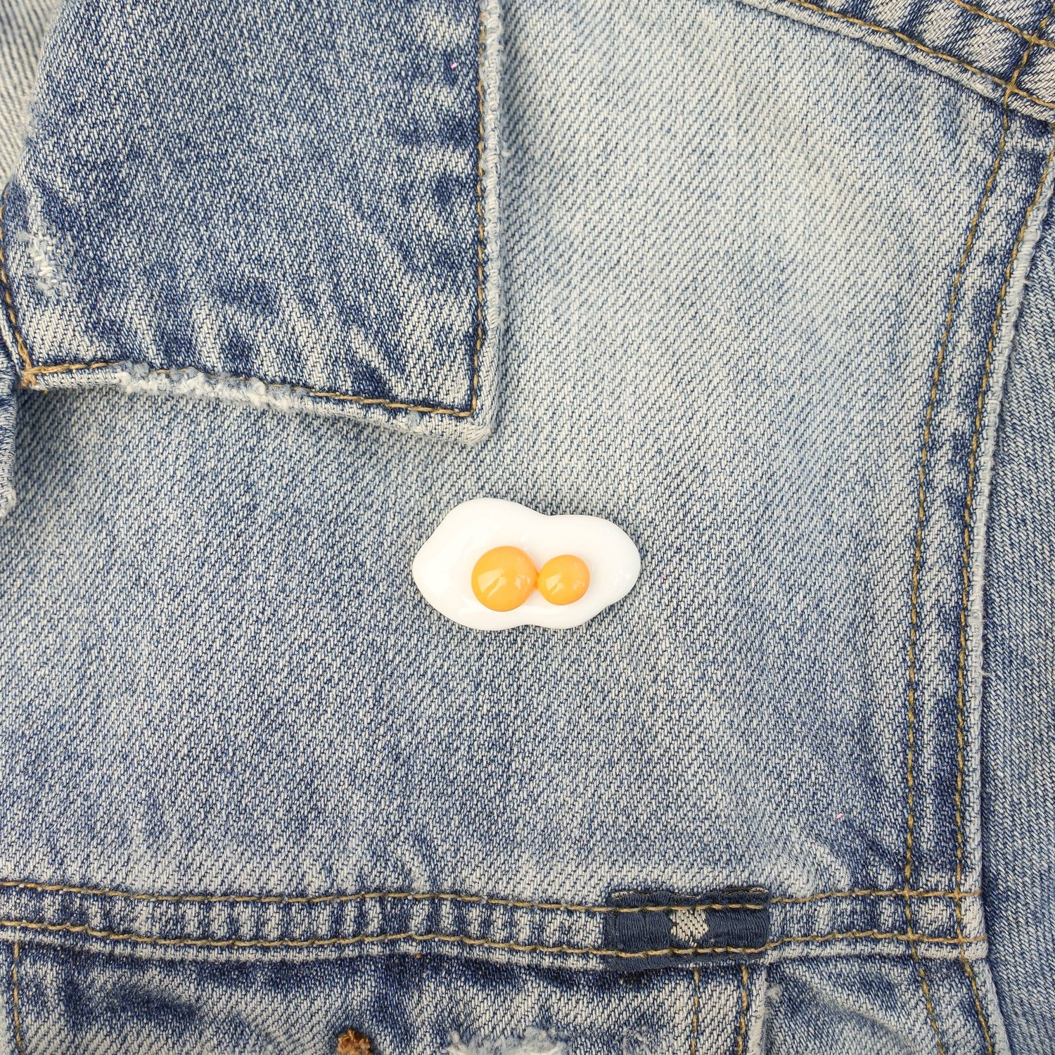 Sunny Side up Egg Brooch