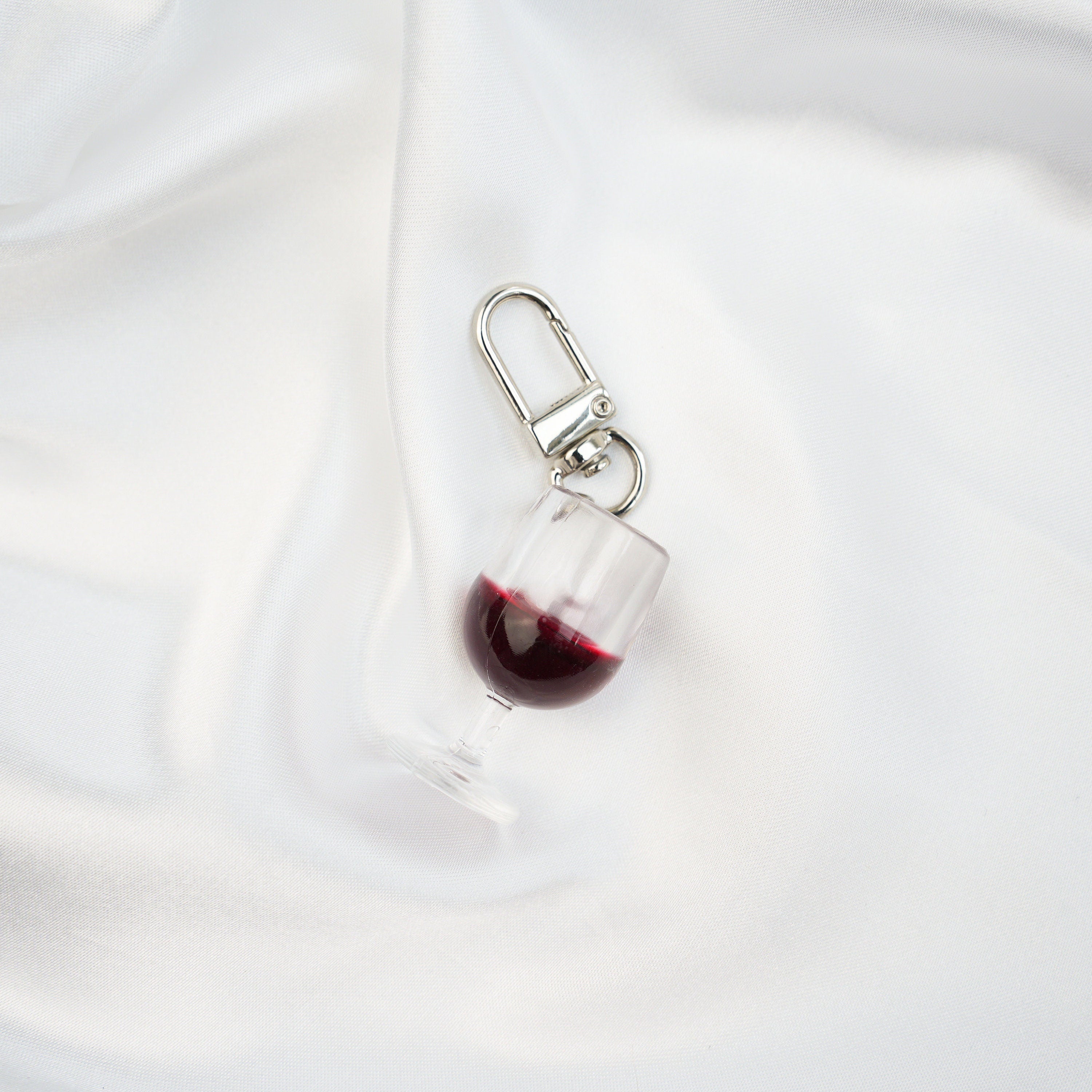 Glass of Red Wine Keychain