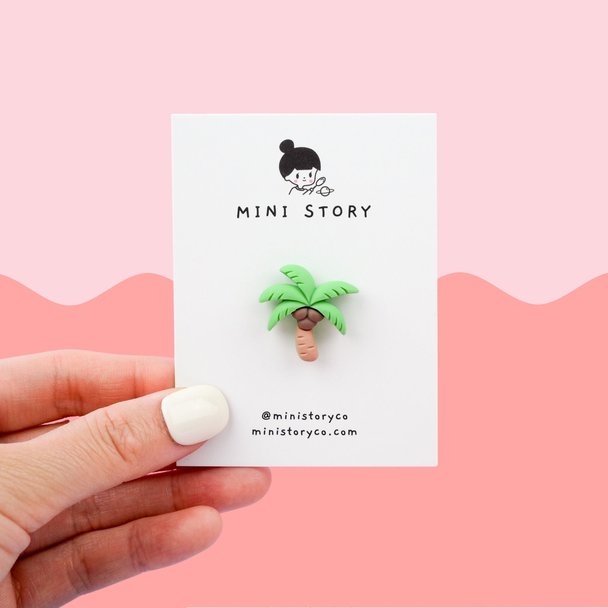 Tropical Palm Tree Pin