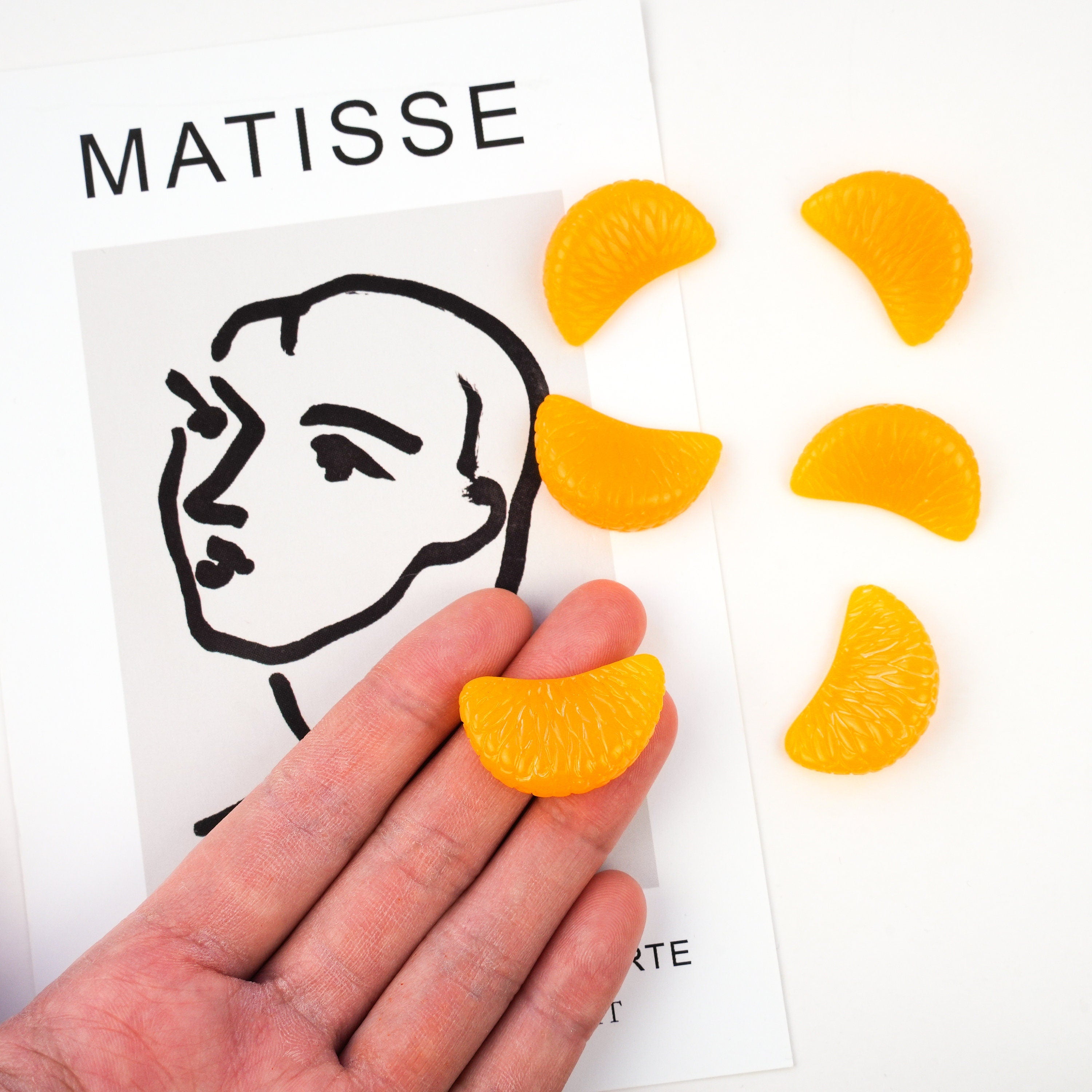 Juicy Mandarin Slice Magnet Set