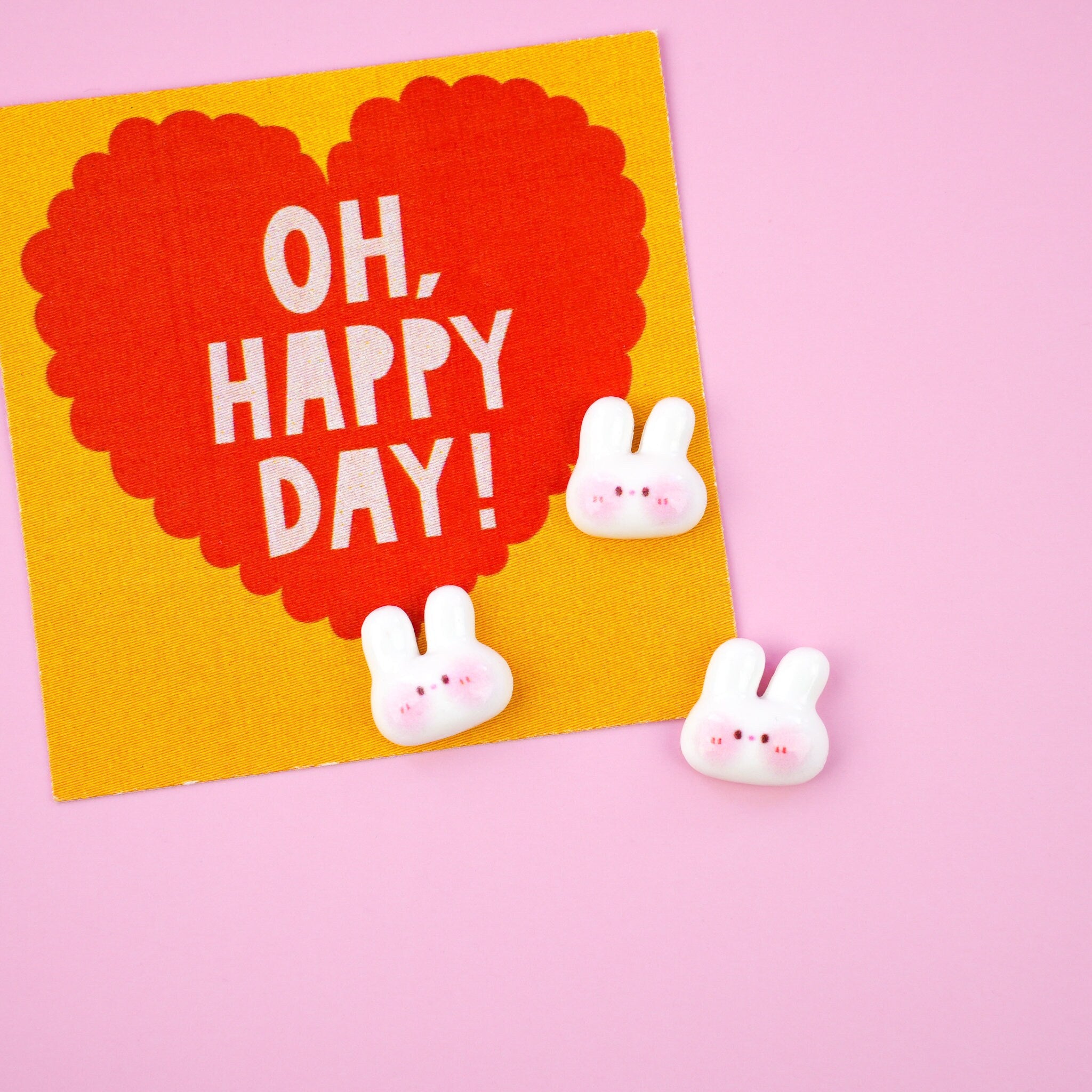 Tiny Bunny Pin | Adorable White Rabbit Brooch