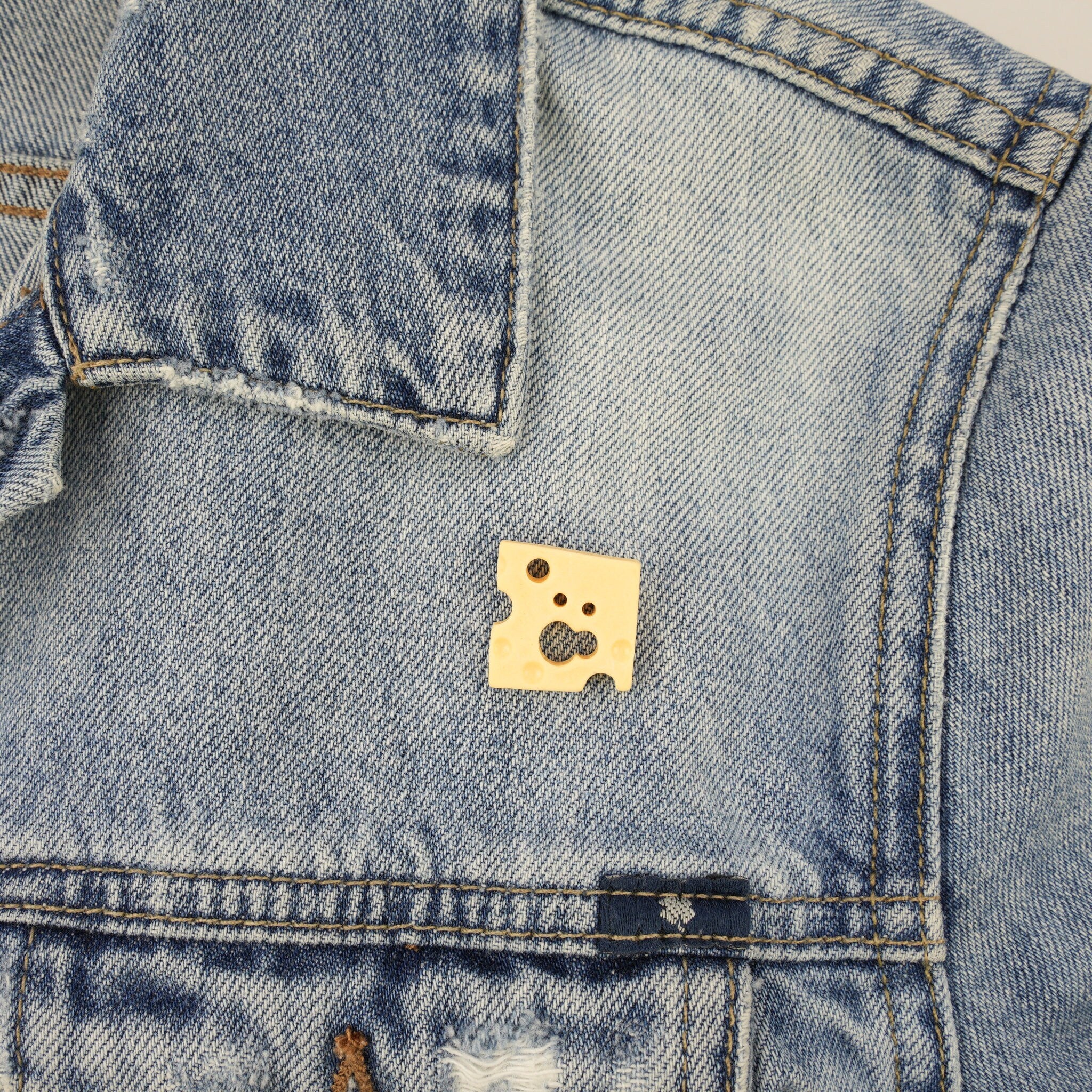 Swiss Cheese Slice Pin