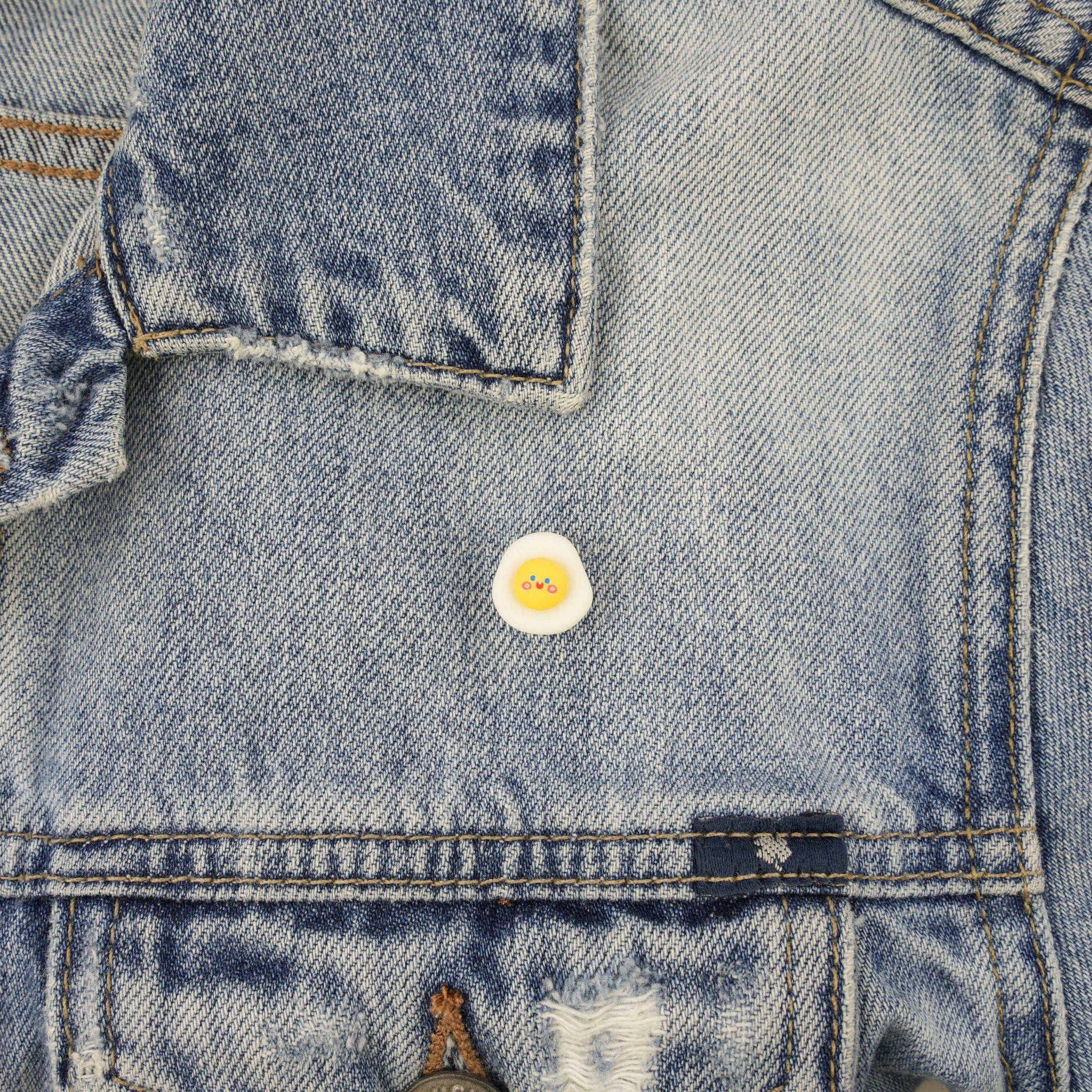 Tiny Fried Egg Pin