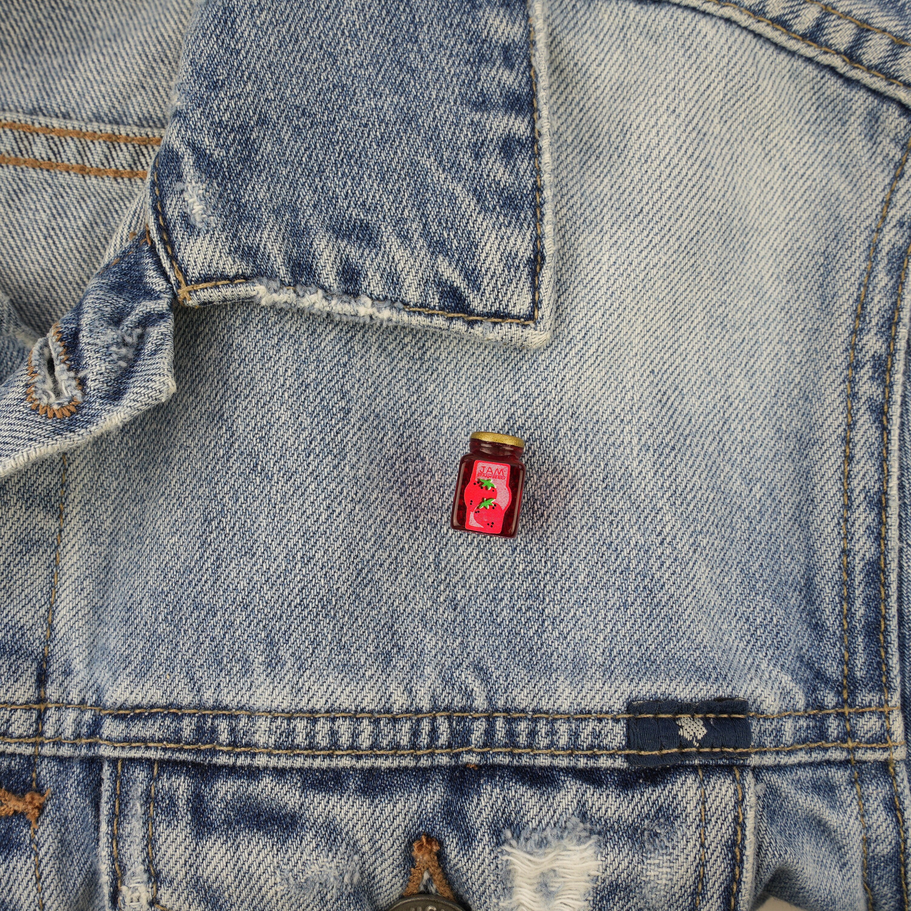 Strawberry Jam Jar Pin