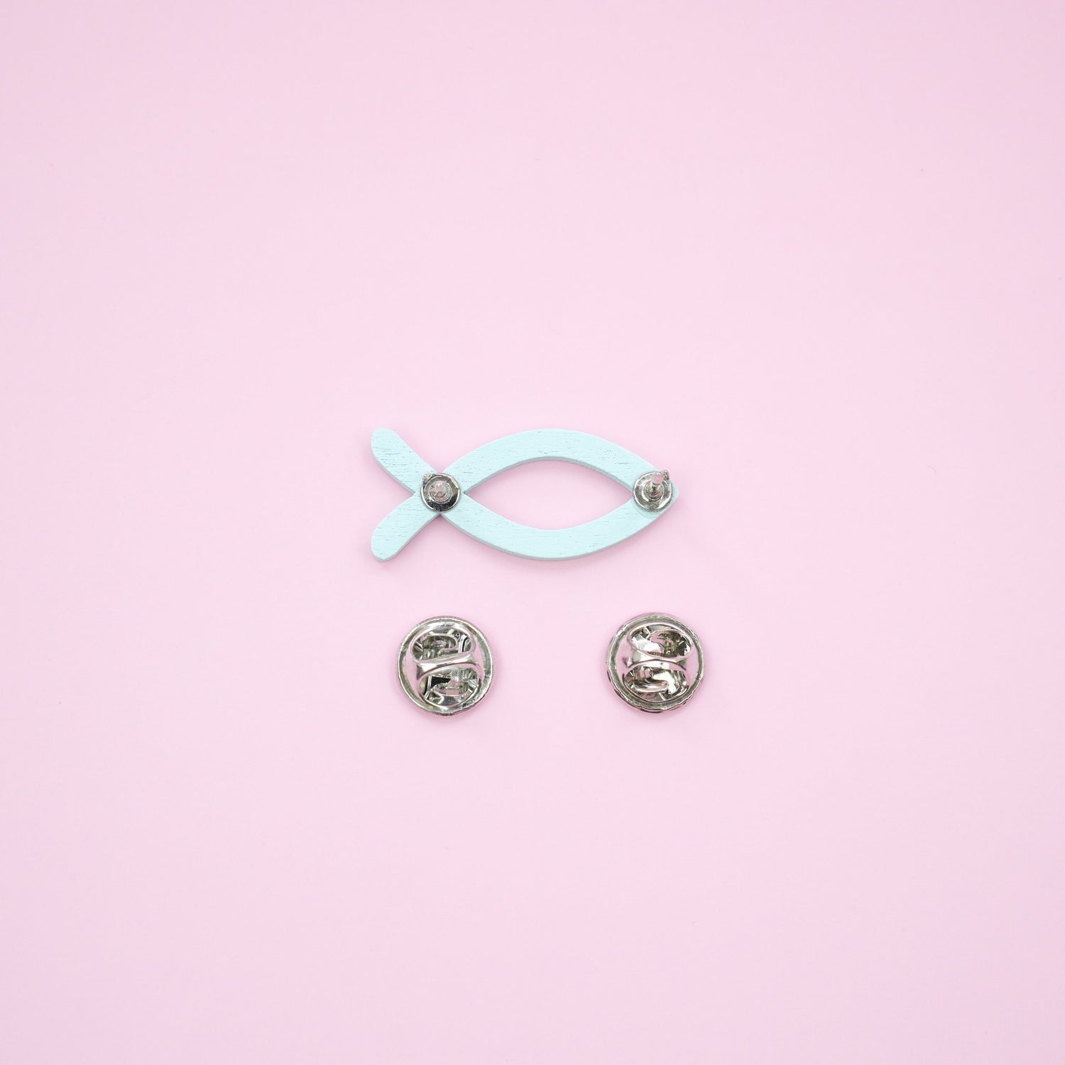 Fish Pin Badge | Cute Wooden Blue Fish Pin