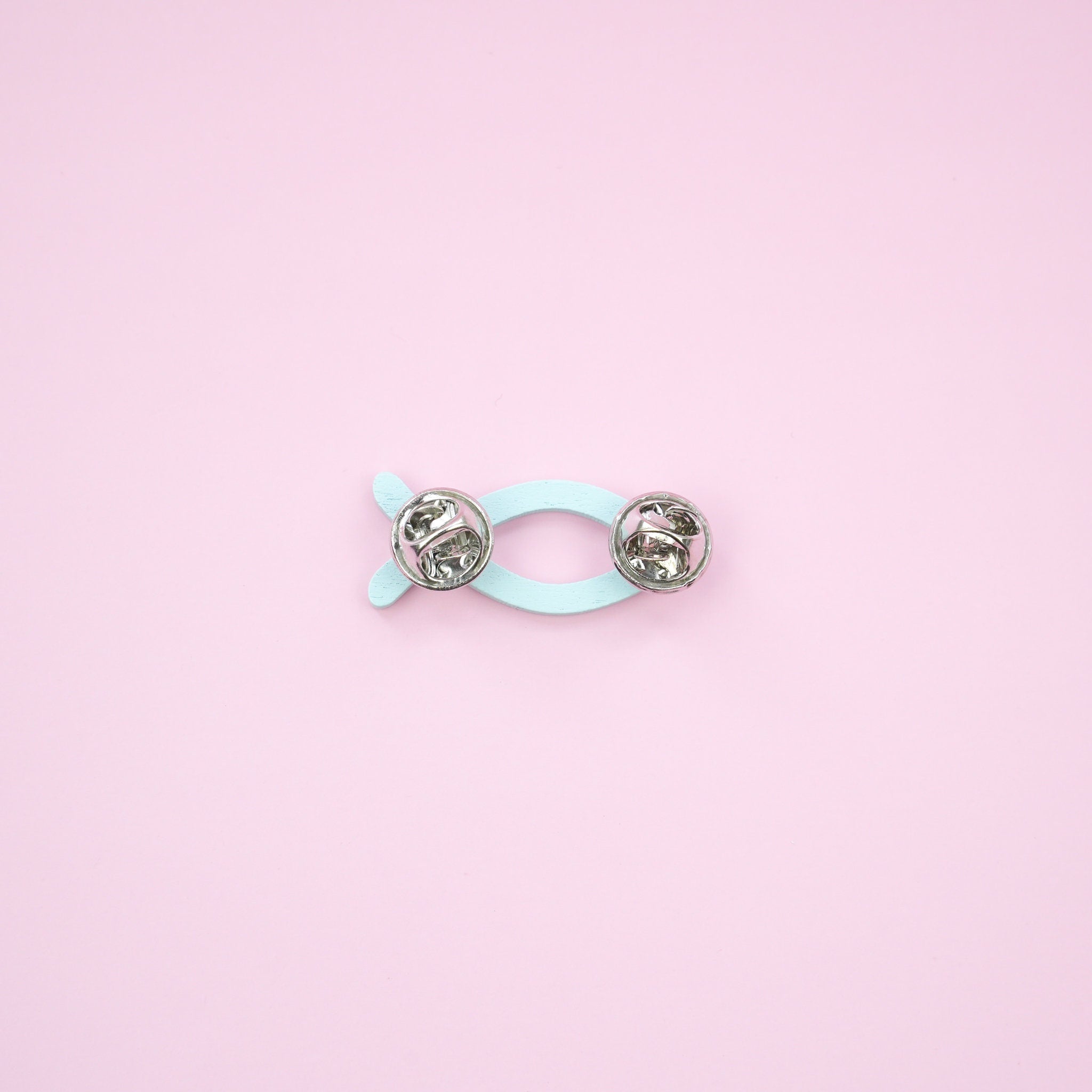 Fish Pin Badge | Cute Wooden Blue Fish Pin