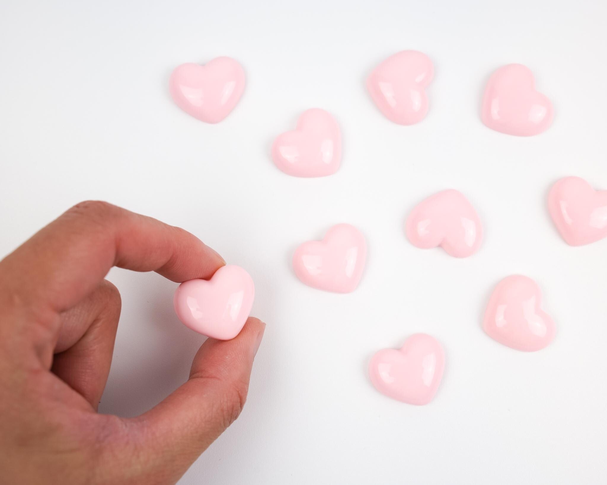 Pink Heart Magnet Set