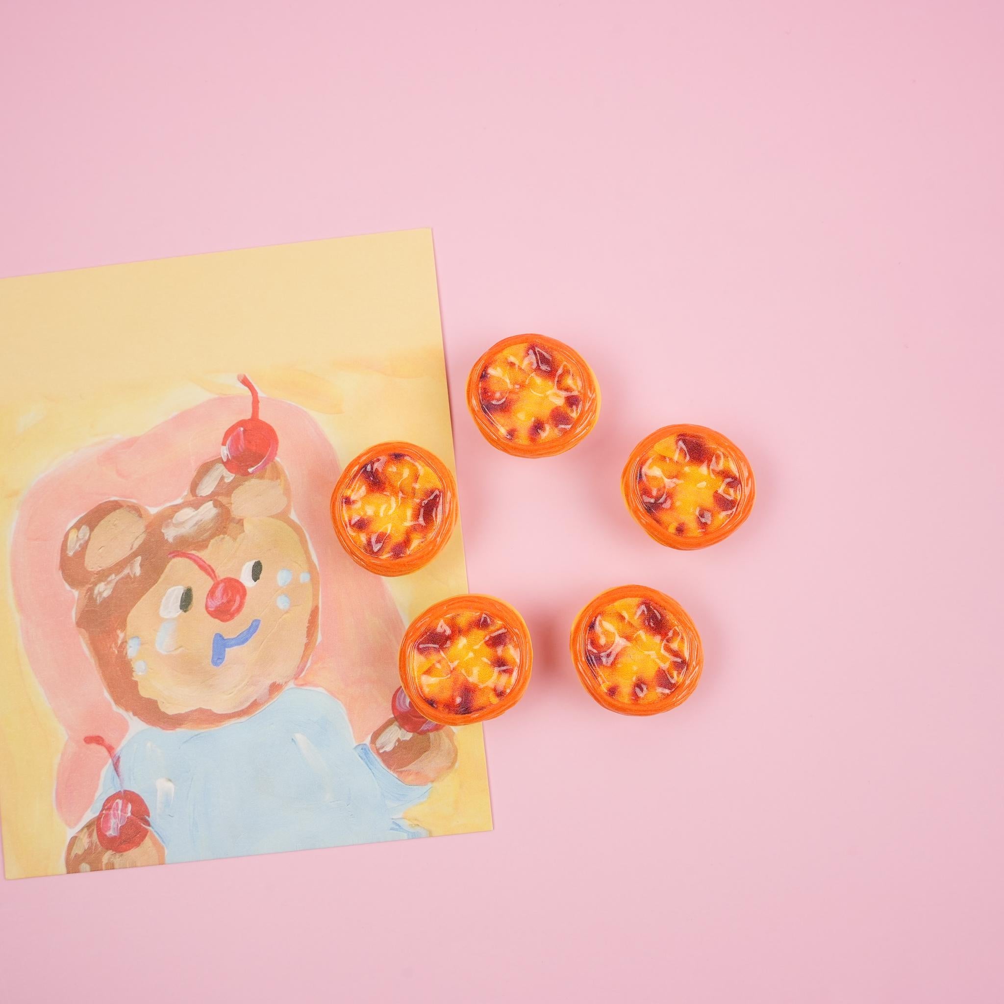Portuguese Egg Tart Magnet Set