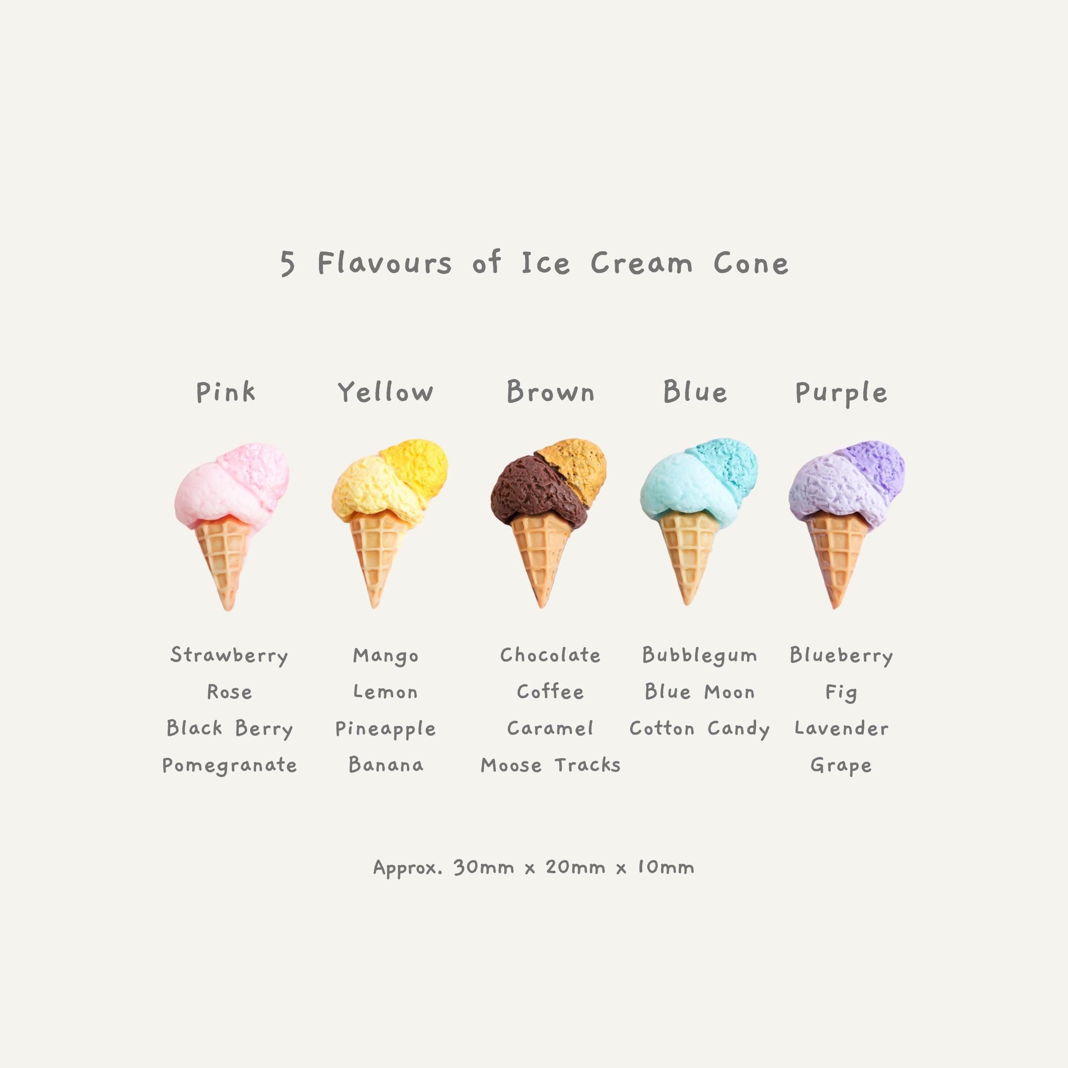 Double Scoop Ice Cream Cone Magnet Set