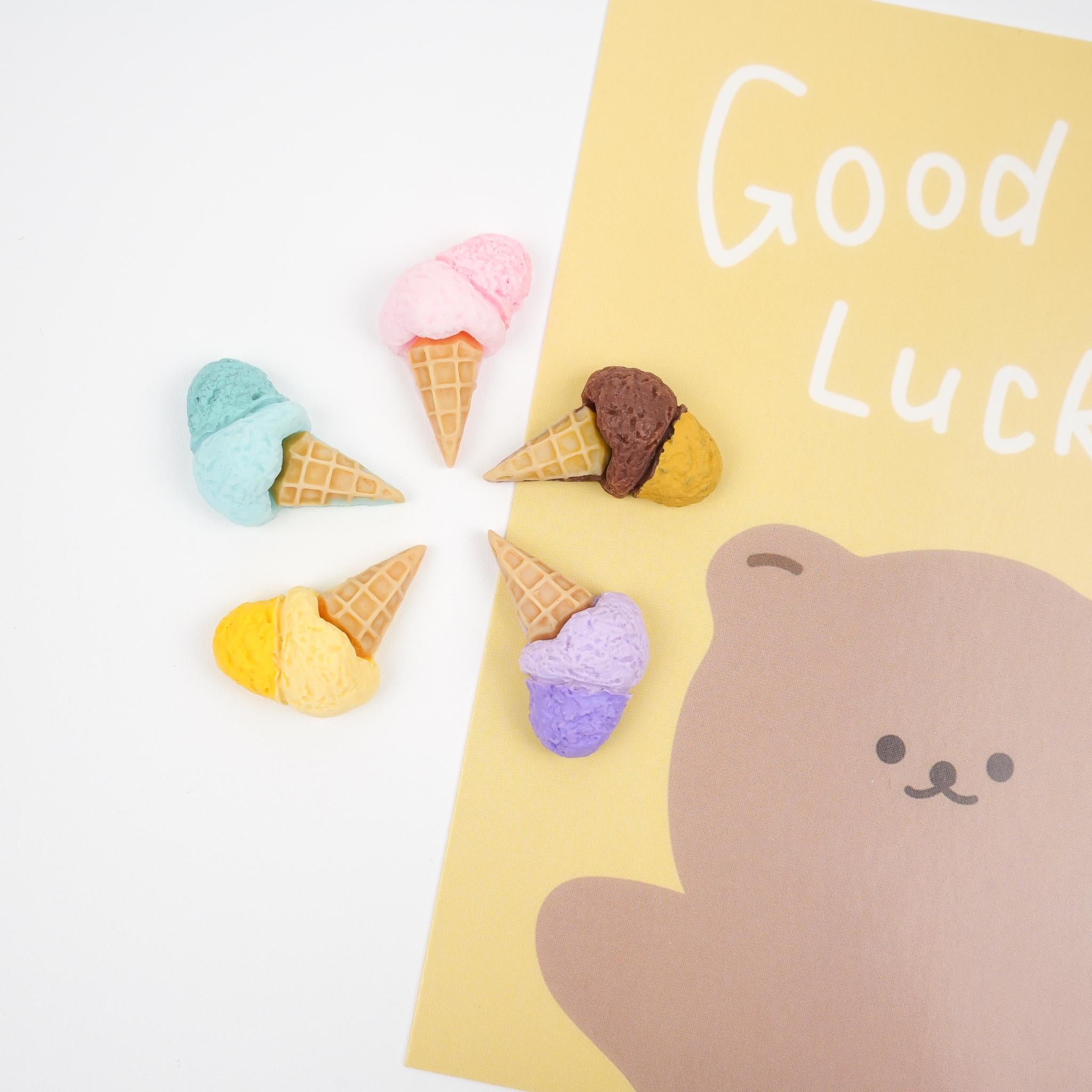 Colourful Double Scoop Ice Cream Pin