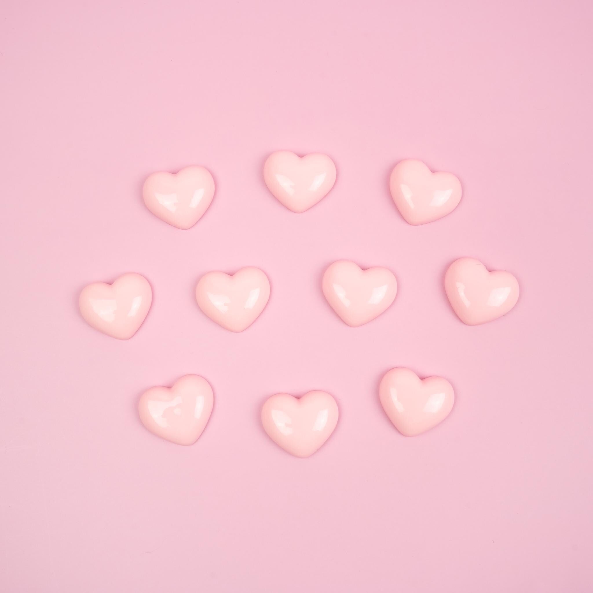 Pink Heart Magnet Set
