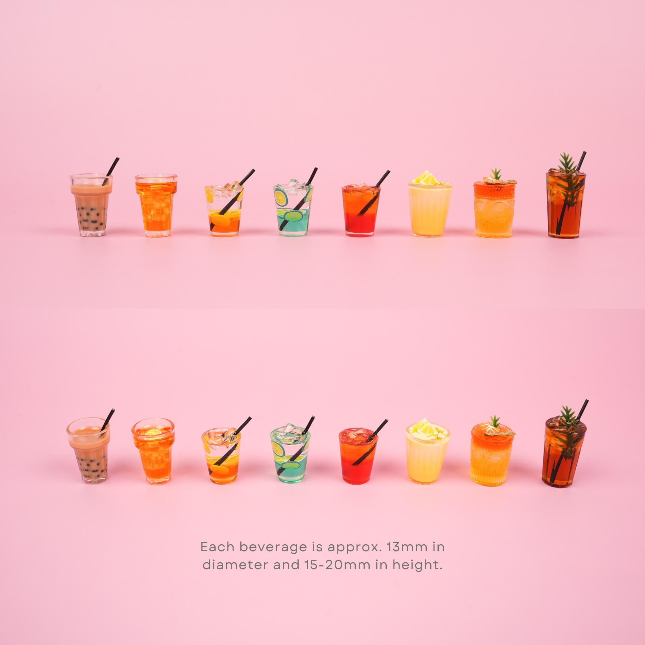 Refreshing Beverage Magnet Set | Iced Coffee, Bubble Tea, Lemon Juice, Soft Drinks, Mocktail Kitchen Decor