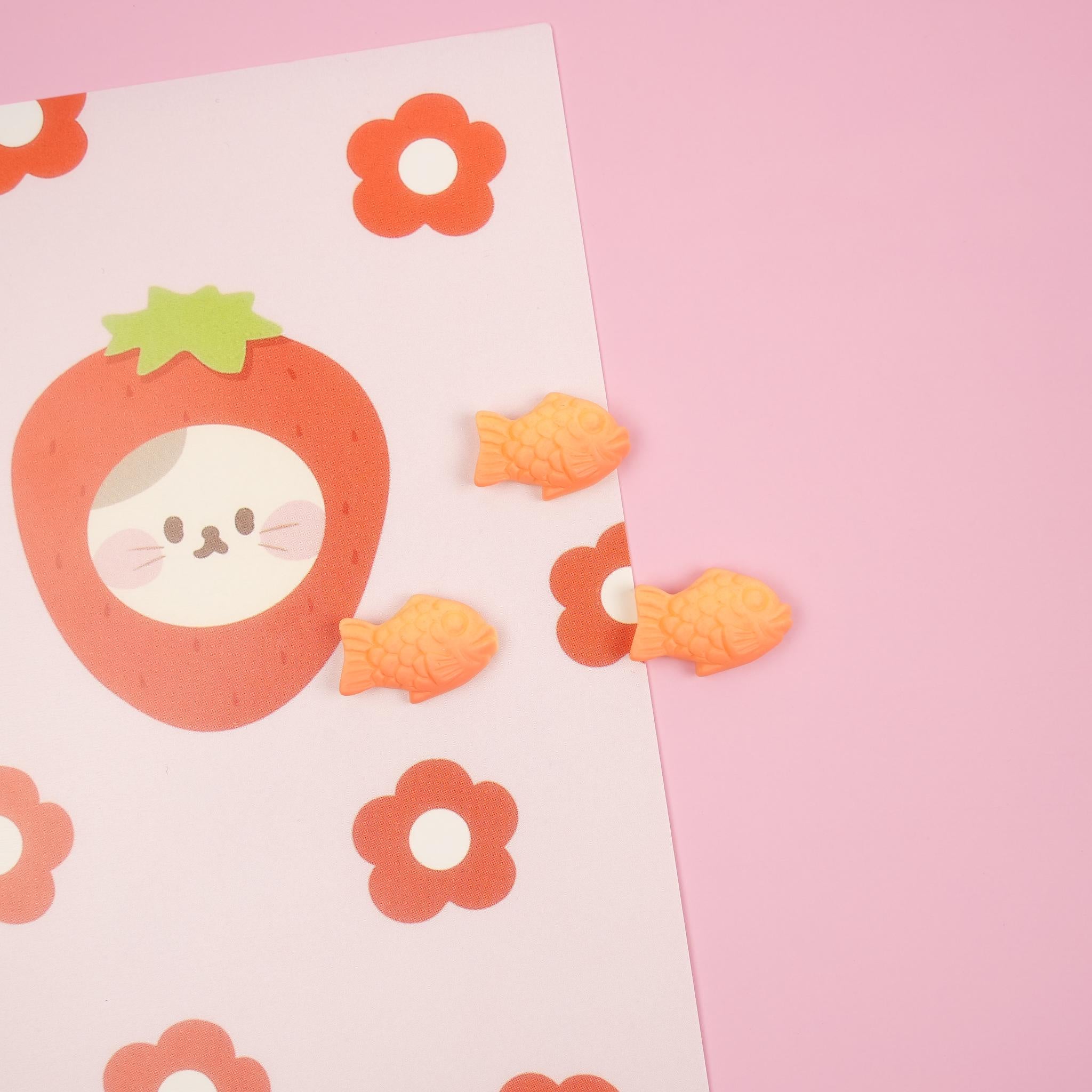 Taiyaki Magnet Set | Fish-shaped Pastry Fridge Magnet