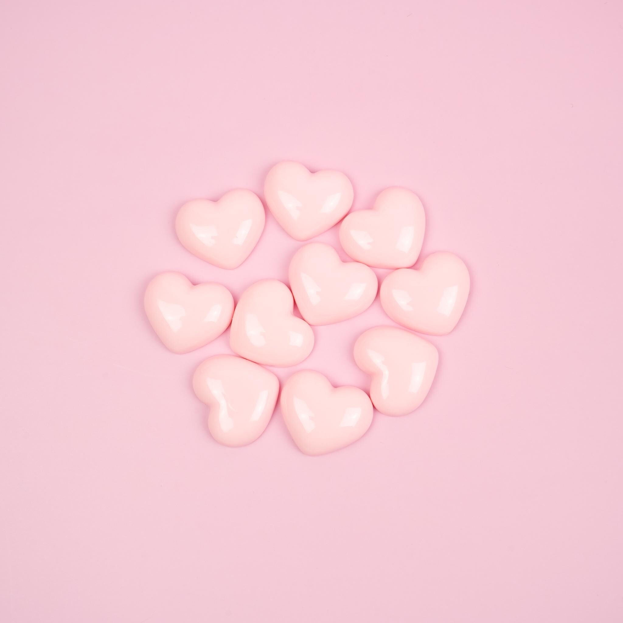 Pink Heart Magnet Set