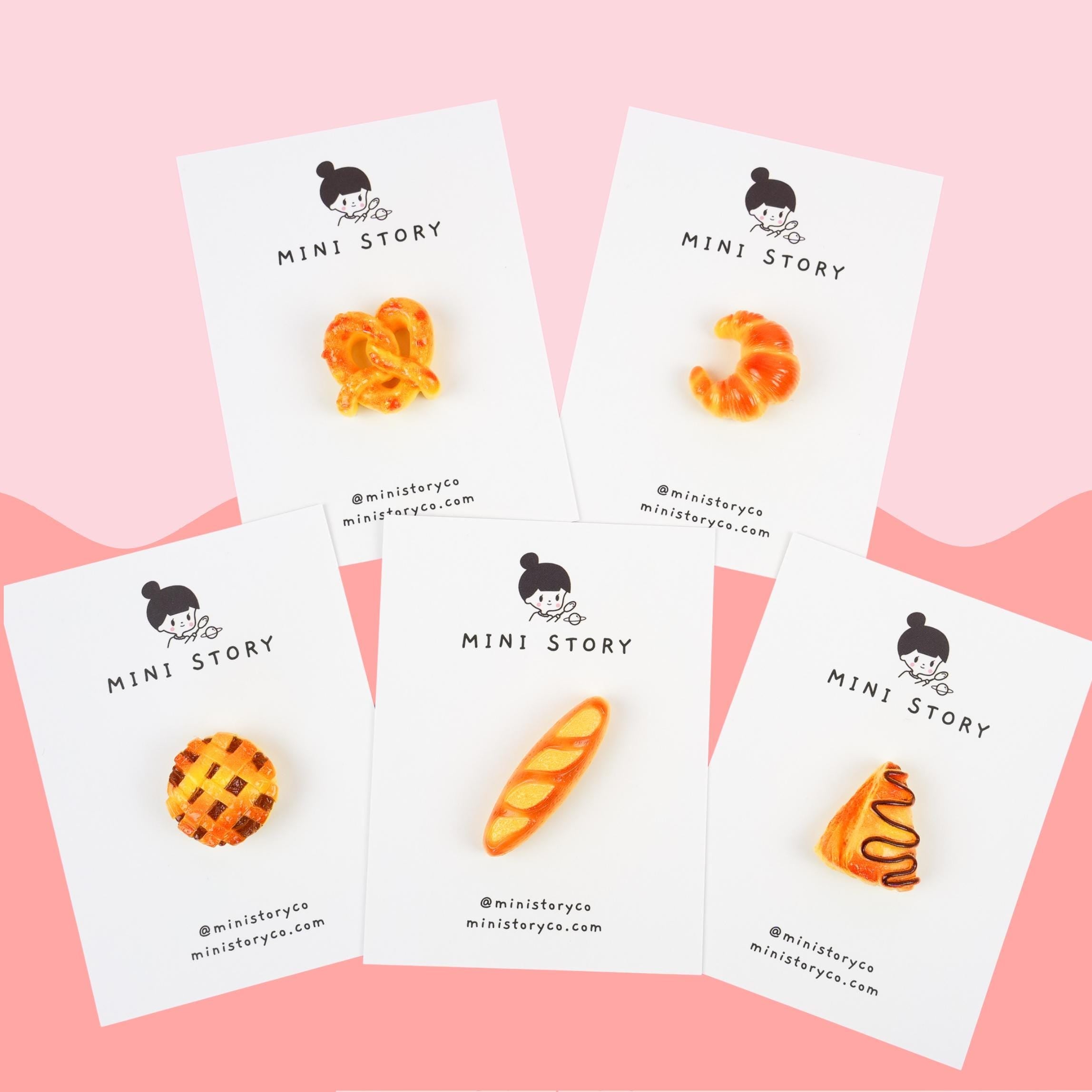 Bread Bakery Brooch | Baguette, Croissant, Pretzel Pins