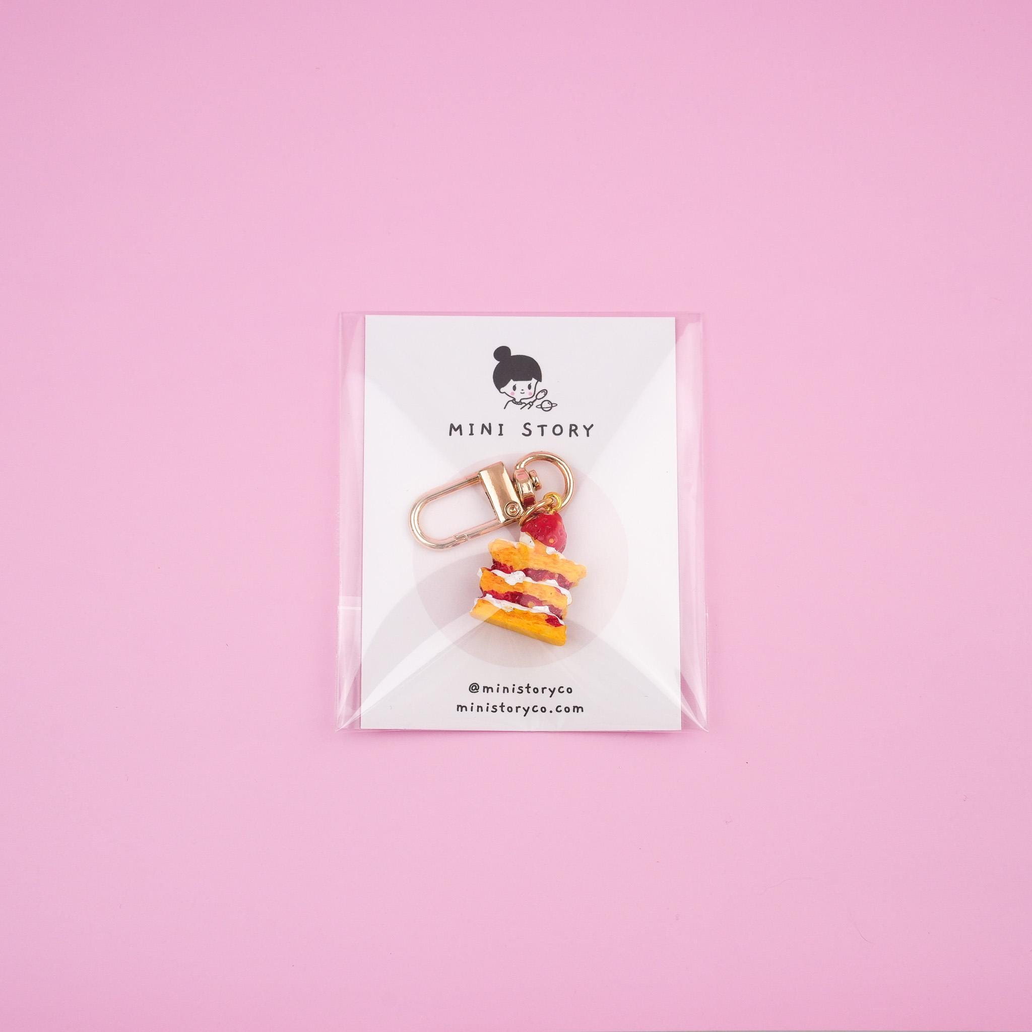 Strawberry Cake Keychain