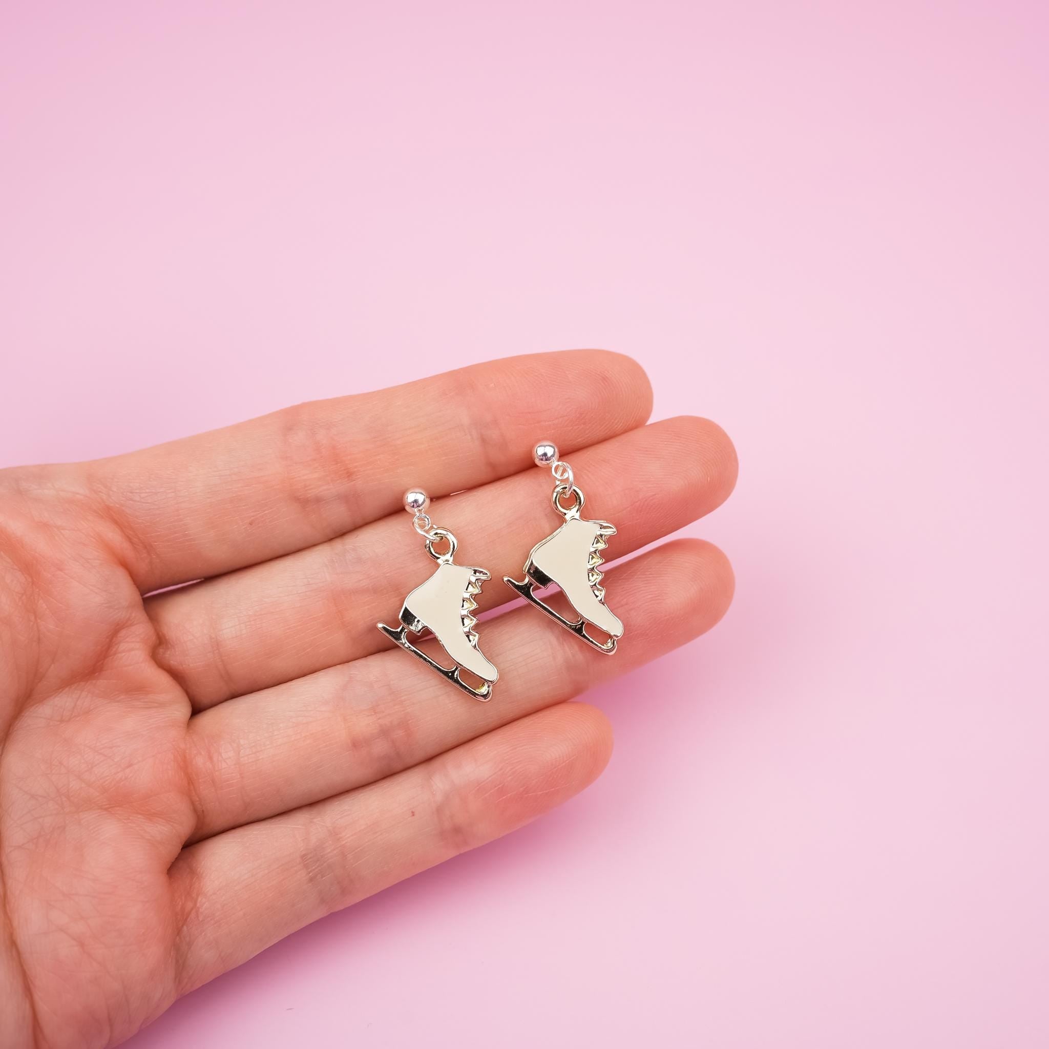 Ice Skates Dangle Earrings