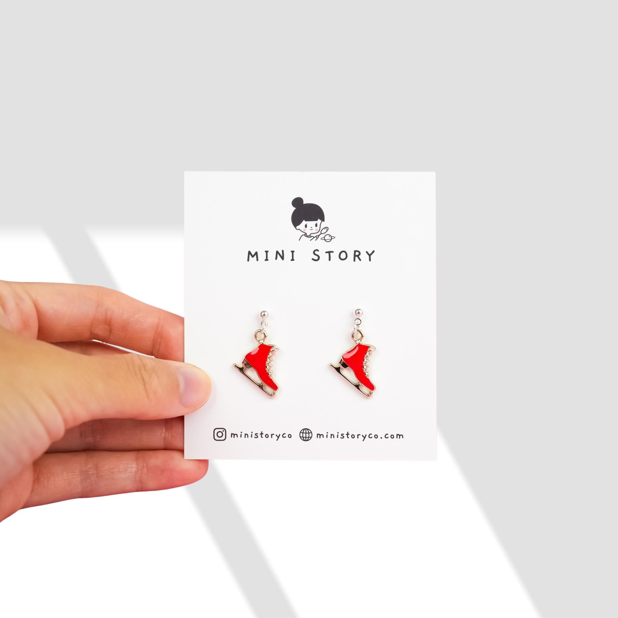 Ice Skates Dangle Earrings