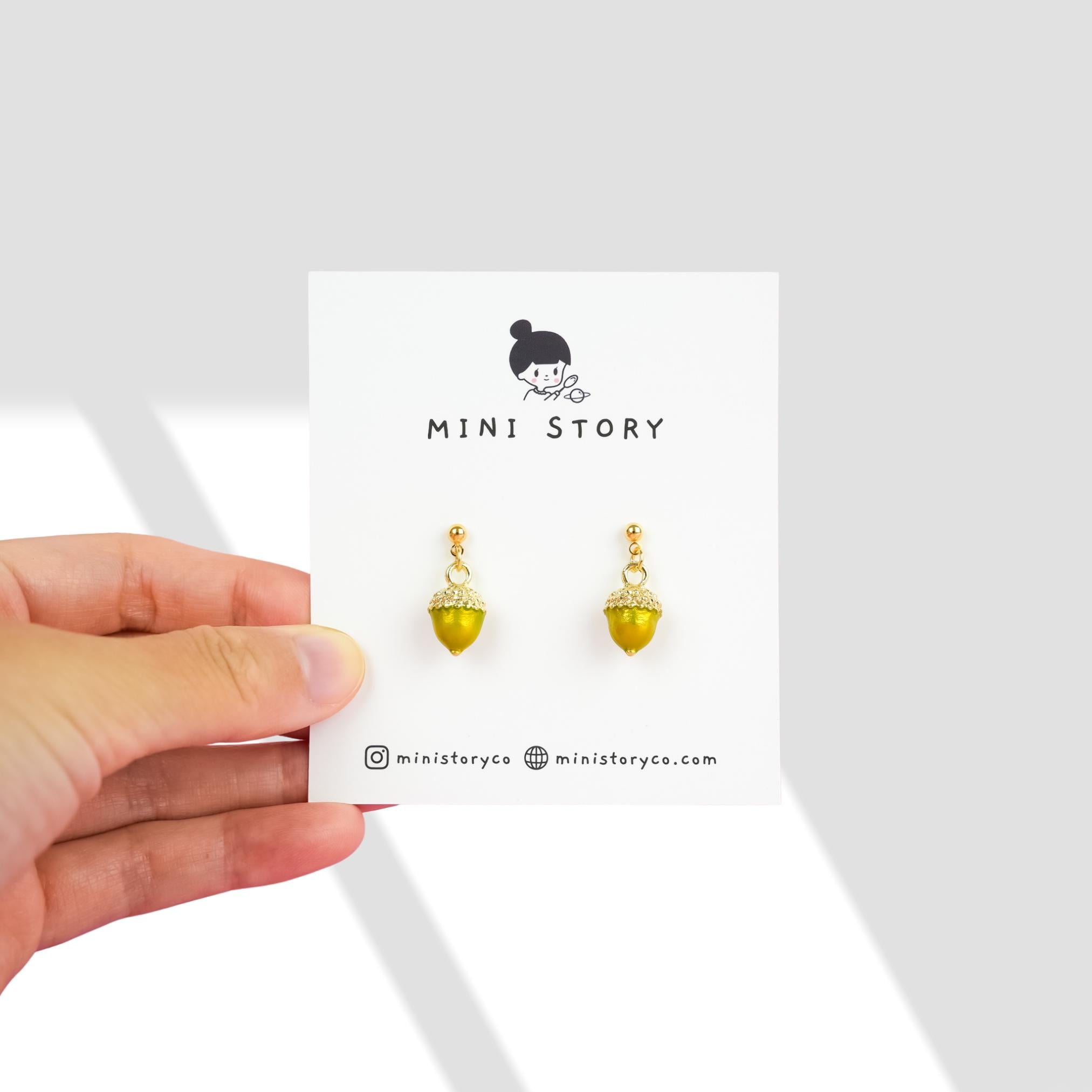 Acorn Nut Dangle Earrings