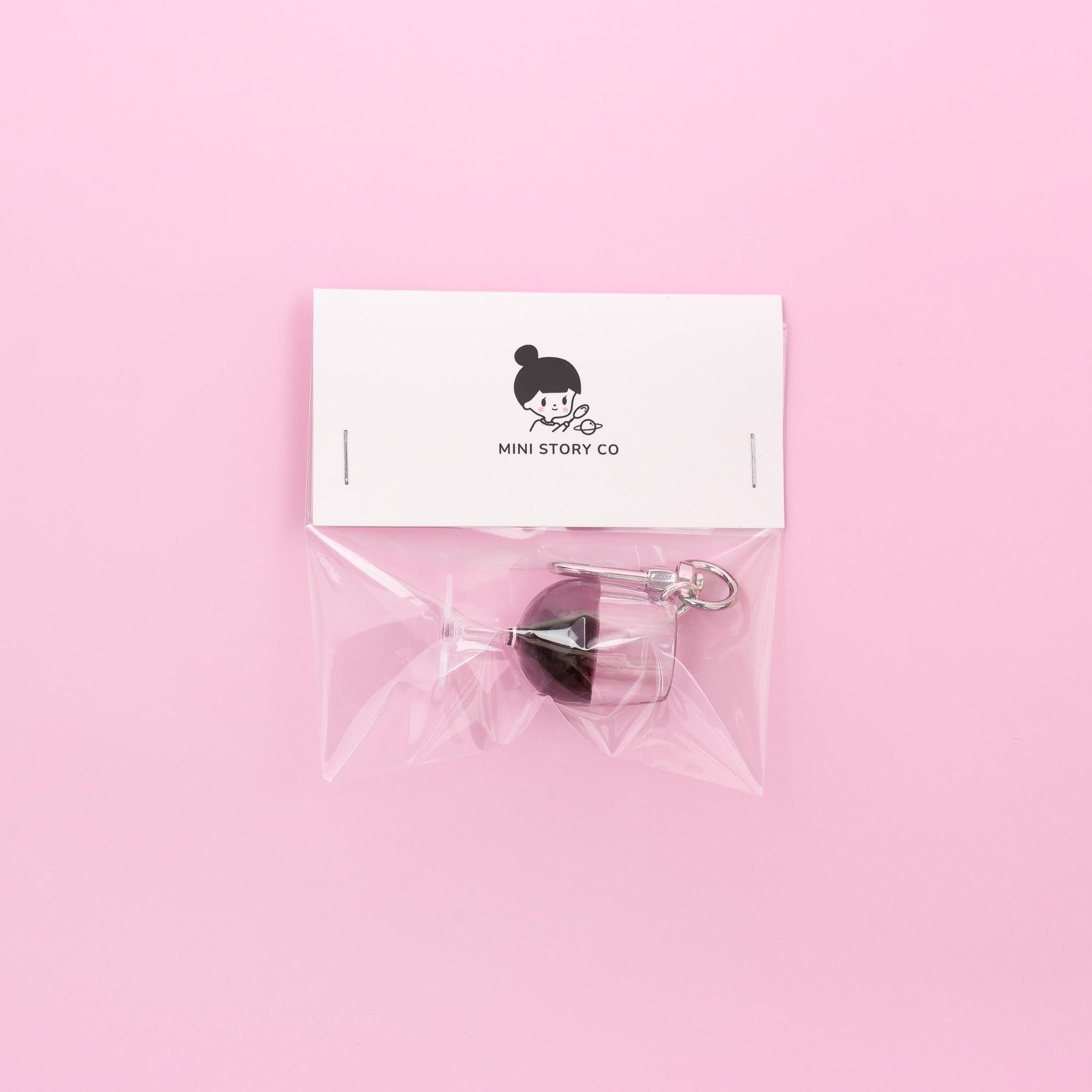 Glass of Red Wine Keychain