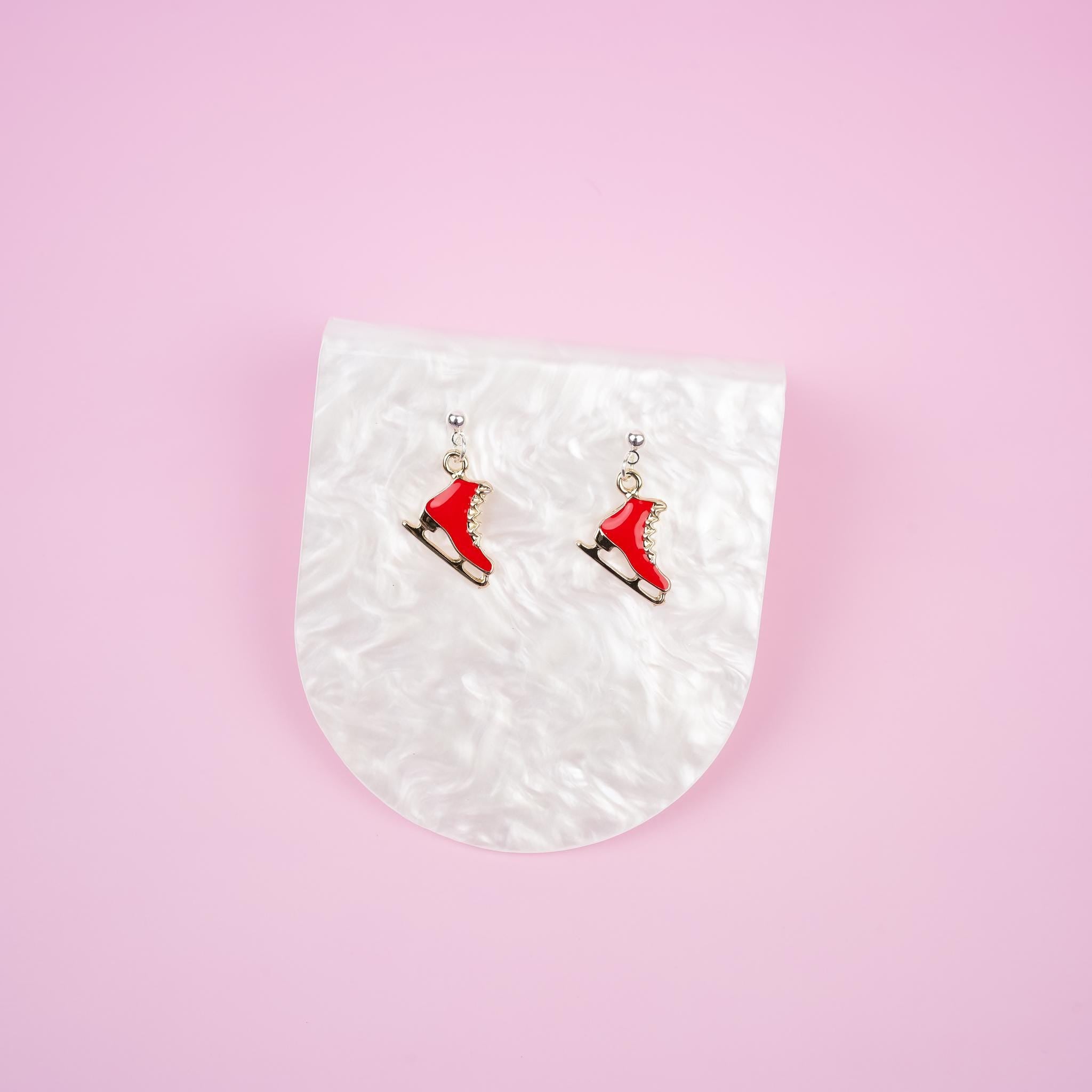 Ice Skates Dangle Earrings