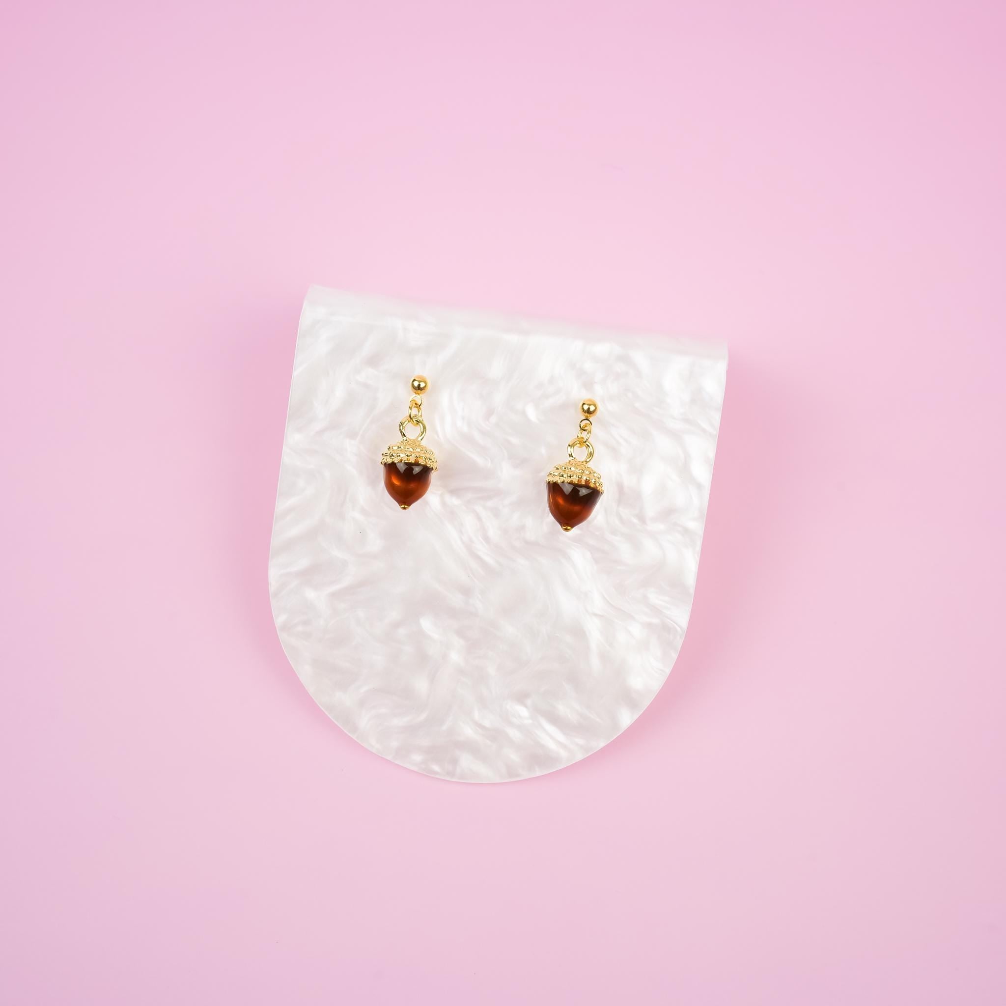Acorn Nut Dangle Earrings