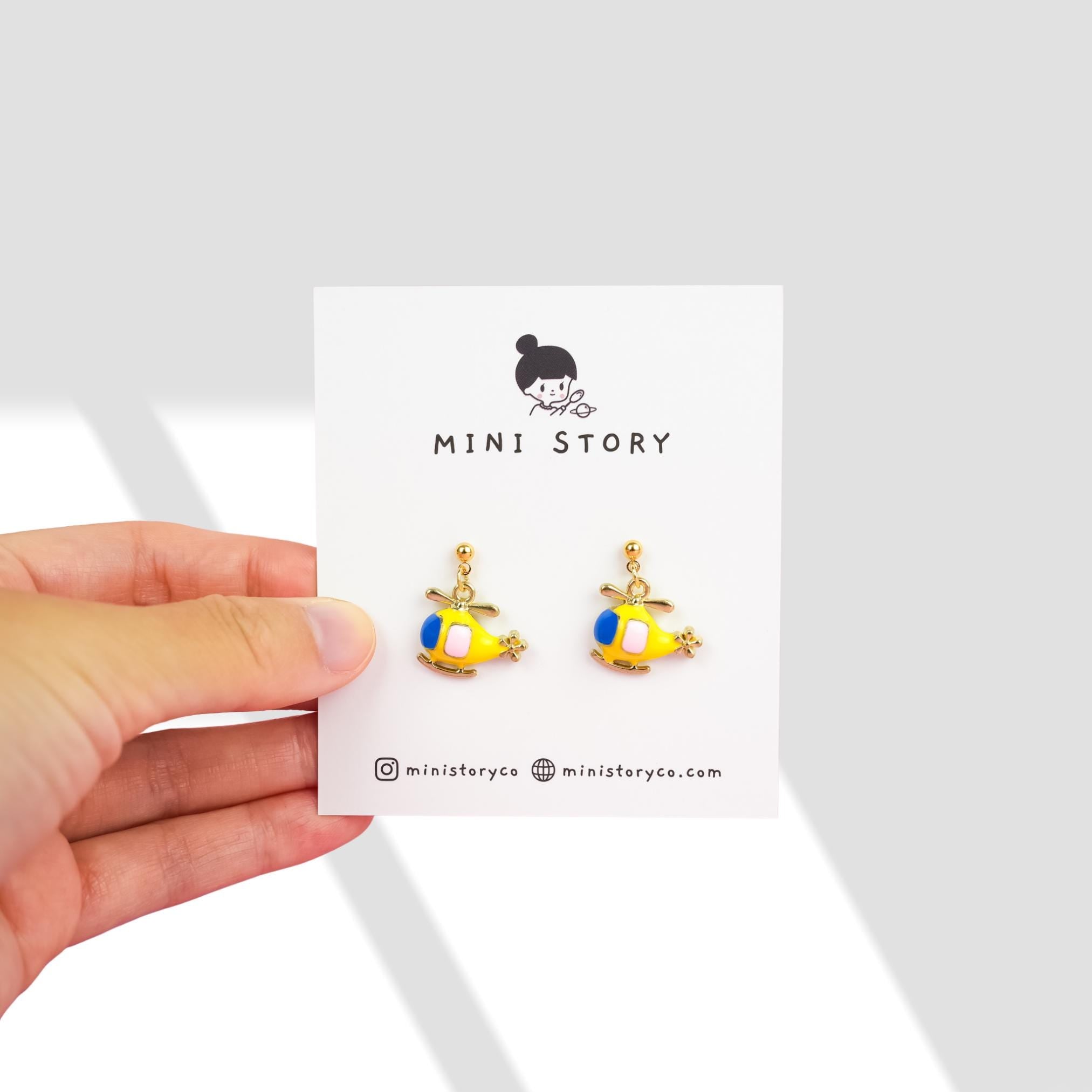 Colourful Helicopter Dangle Earrings