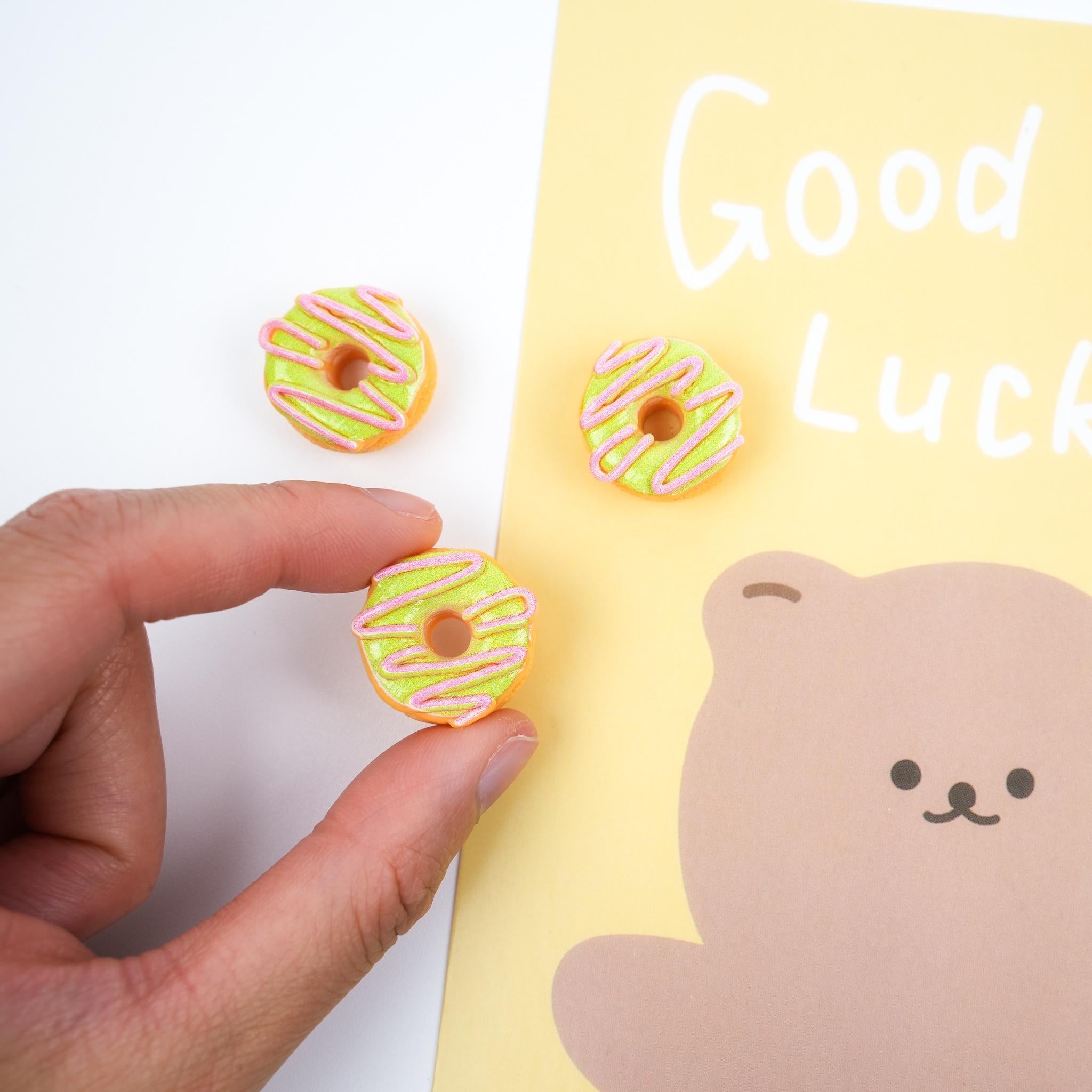 Pink Green Donut Pin - Mini Story Co