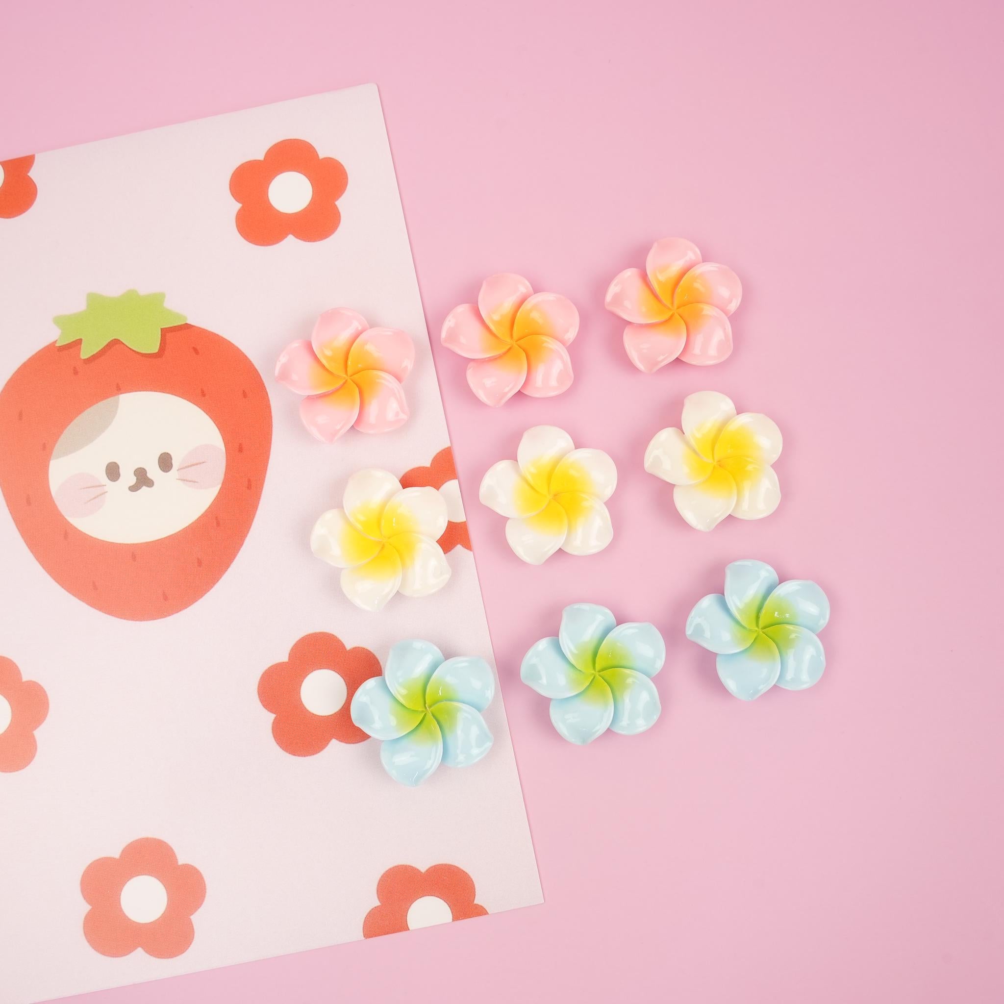 Plumeria Flower Magnet Set - Mini Story Co