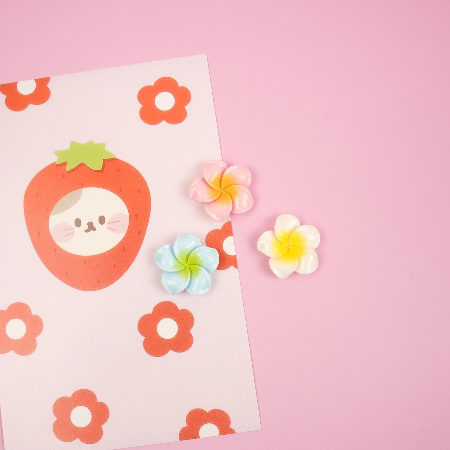 Plumeria Flower Magnet Set - Mini Story Co