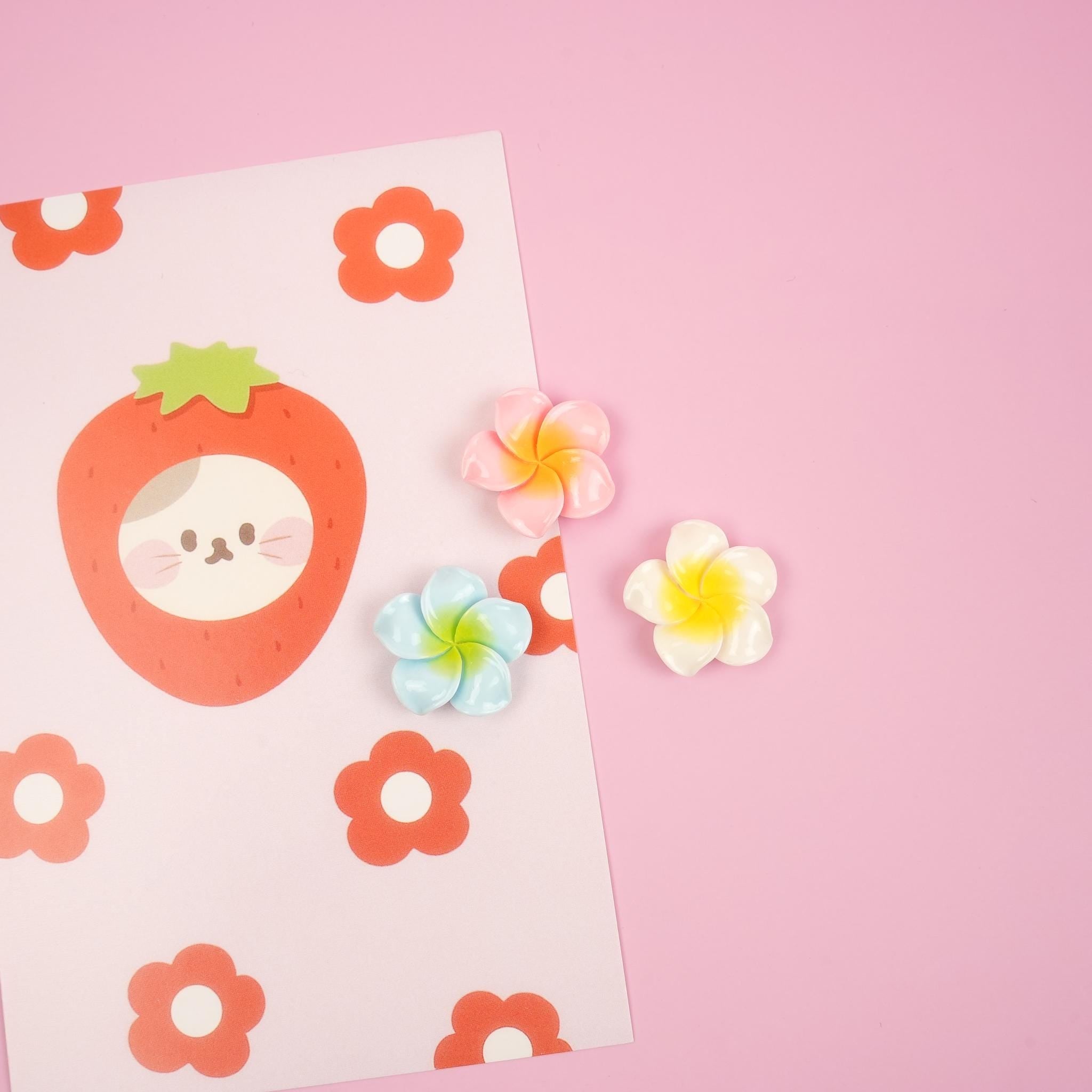 Plumeria Flower Magnet Set - Mini Story Co
