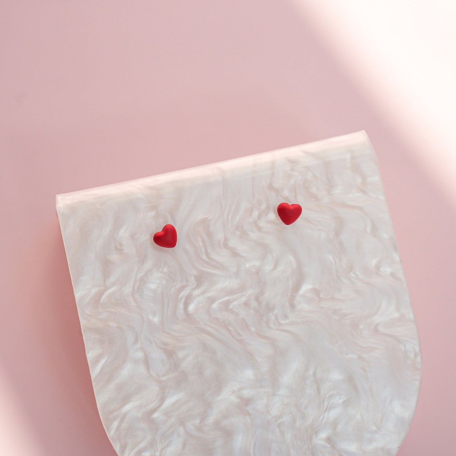 Tiny Red Heart Studs Earrings - Mini Story Co