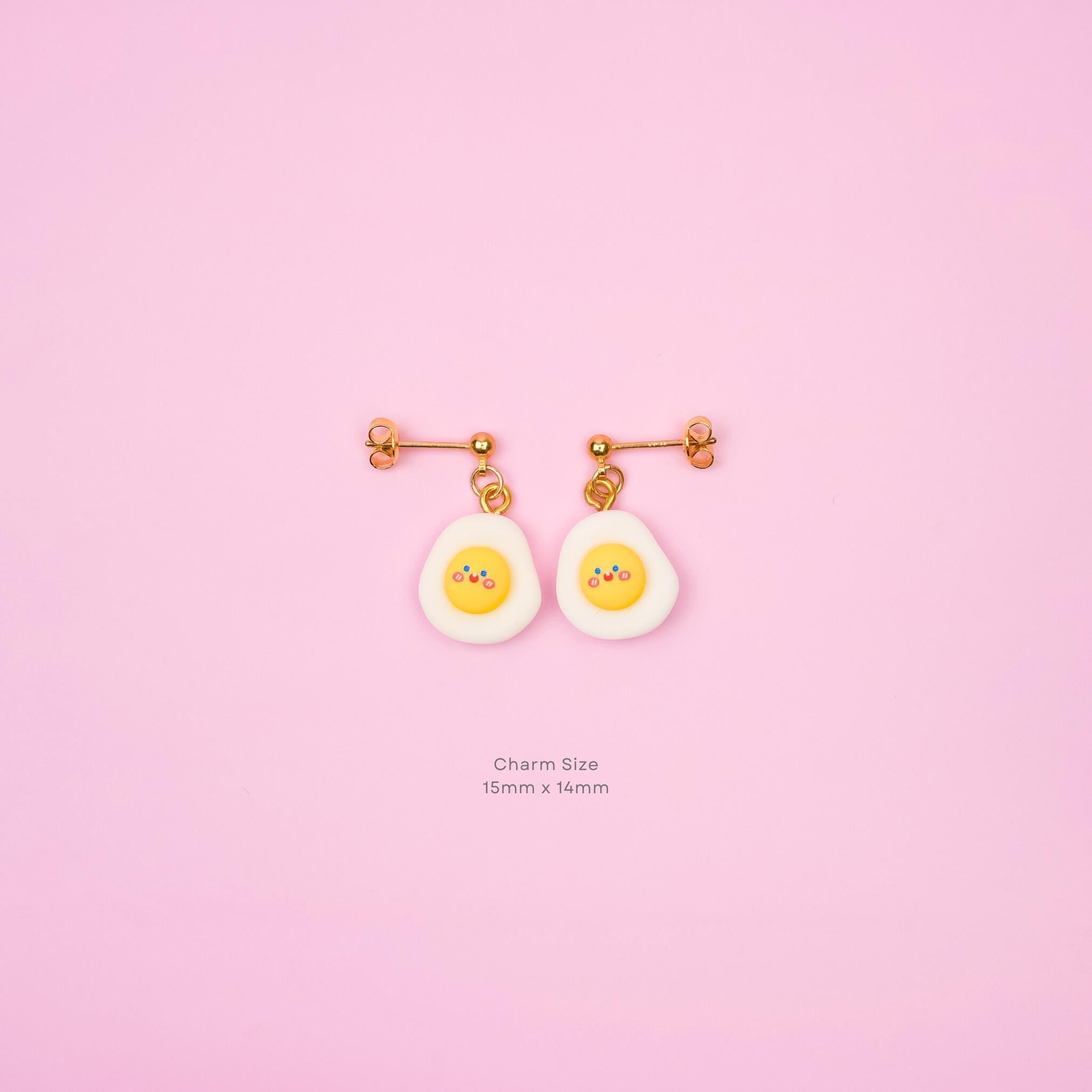Tiny Smiley Egg Dangle Earrings - Mini Story Co