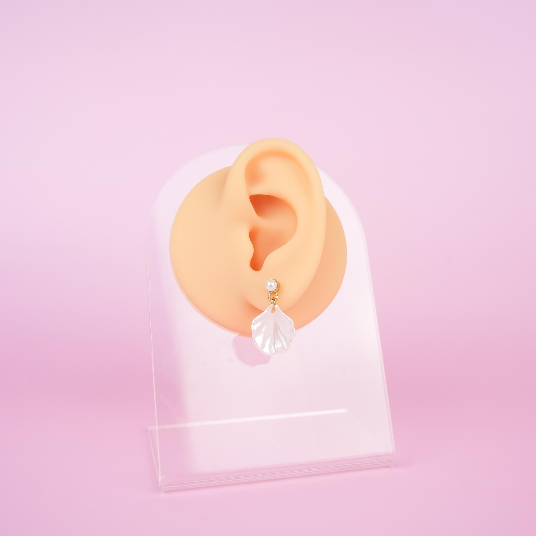 White Shell Pearl Dangle Earrings - Mini Story Co